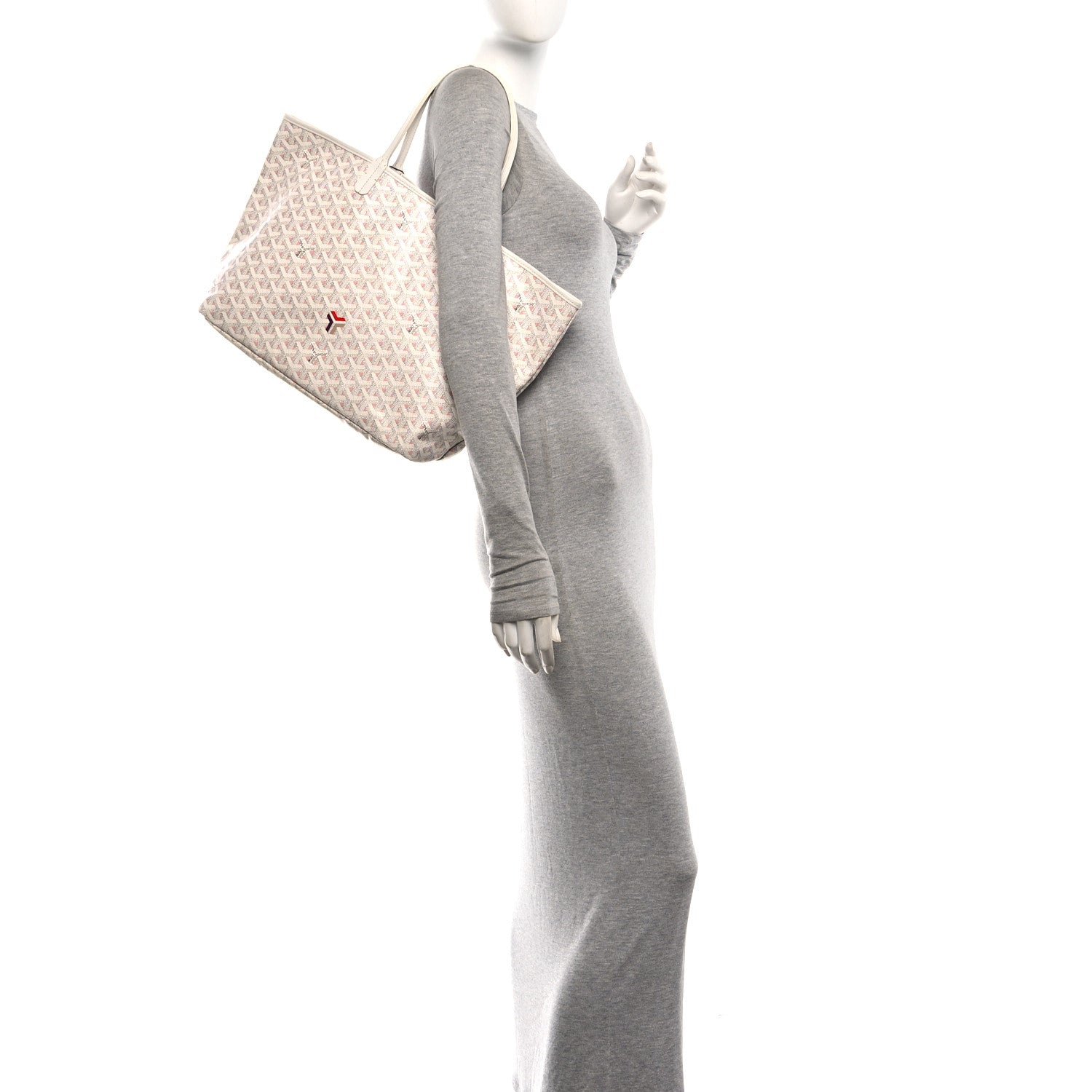 Goyardine Saint Louis Claire Voie PM White Pink — view 2