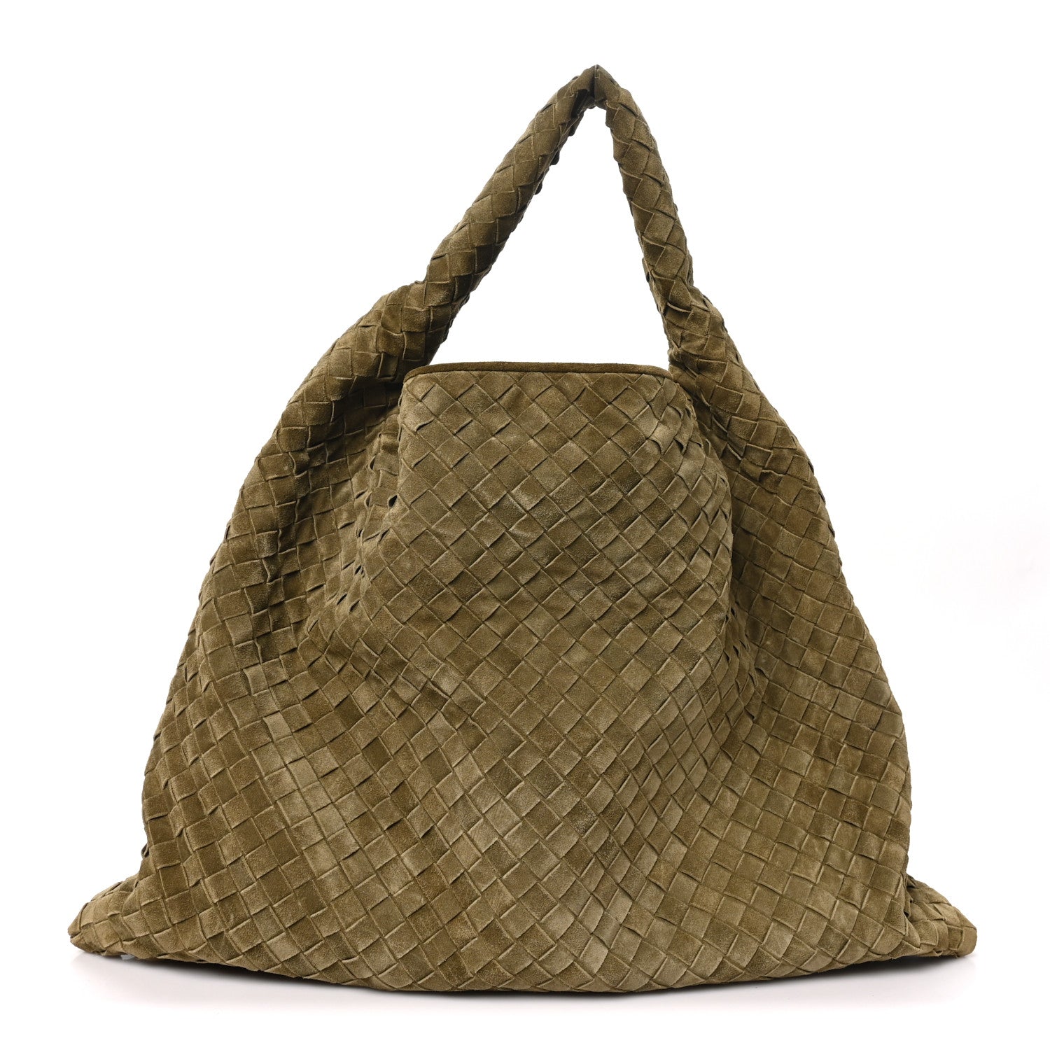 Suede Intrecciato Large Hop Mud