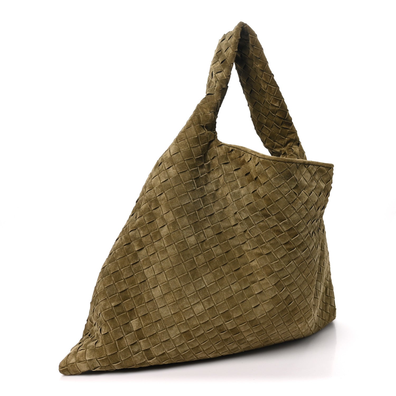 Suede Intrecciato Large Hop Mud — view 3