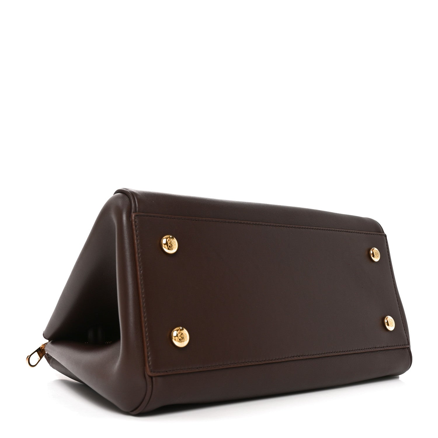 Supple Calfskin Medium Madrid Bag Dark Chestnut — view 4