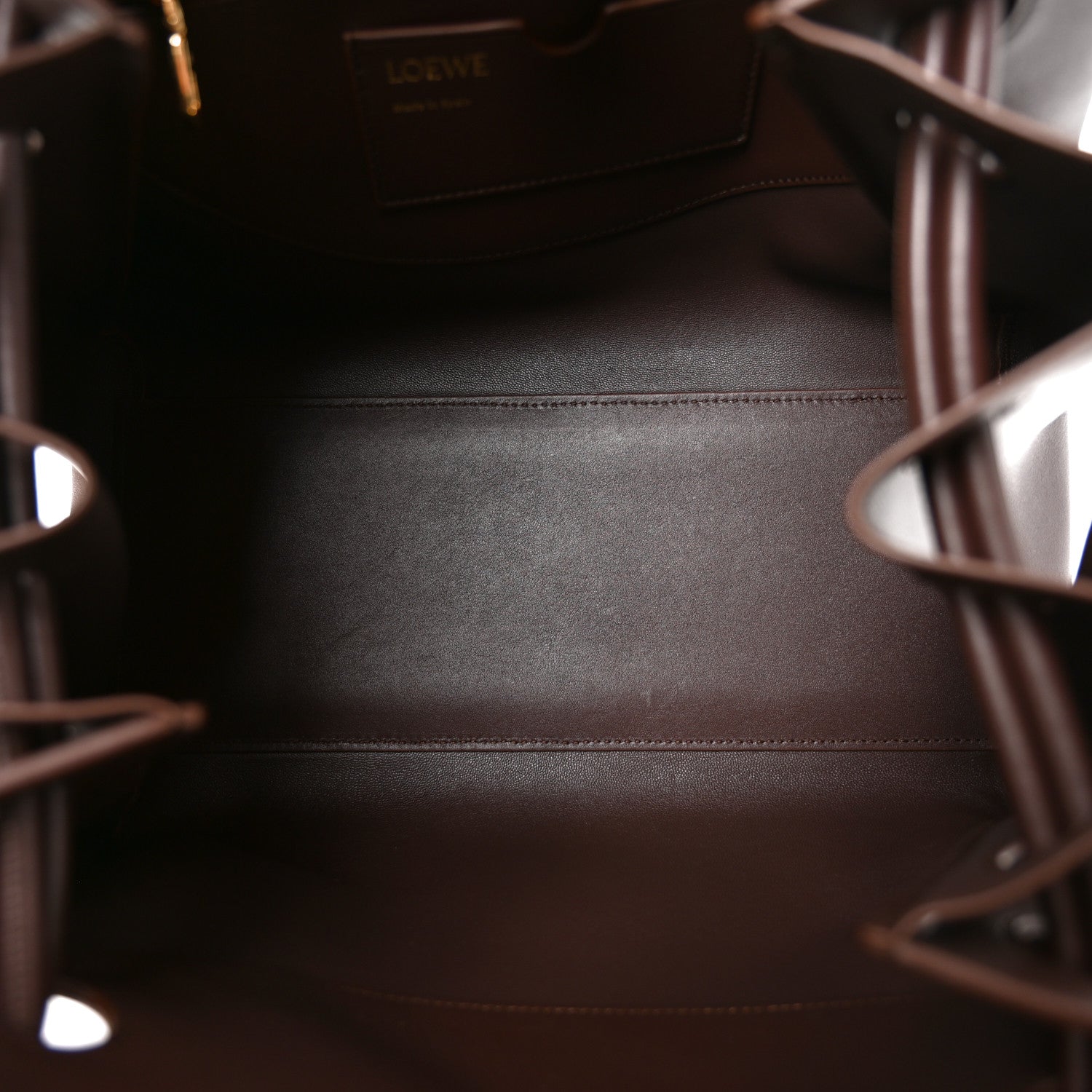 Supple Calfskin Medium Madrid Bag Dark Chestnut — view 5