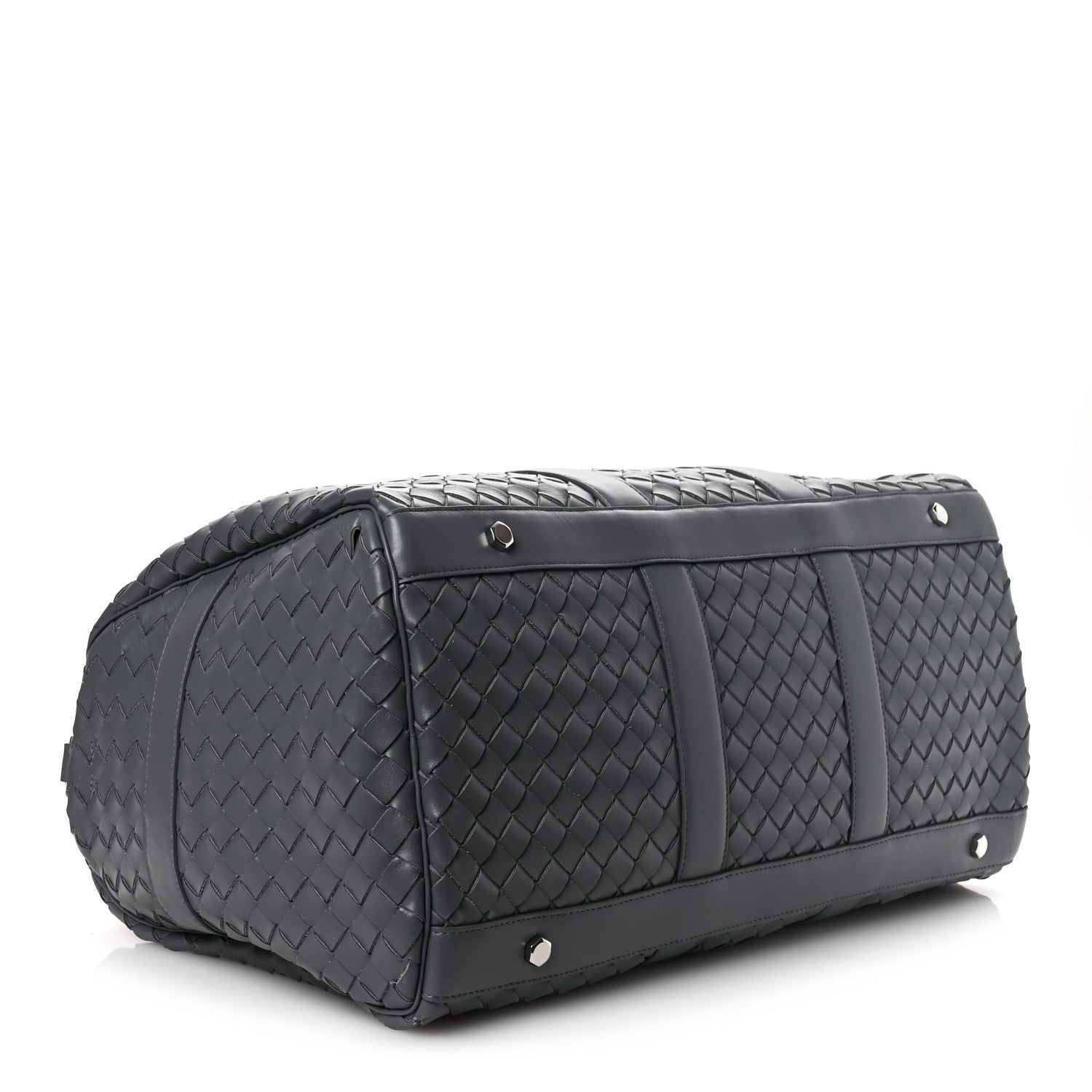 Nappa Intrecciato Medium Duffle Bag Thunder — view 4