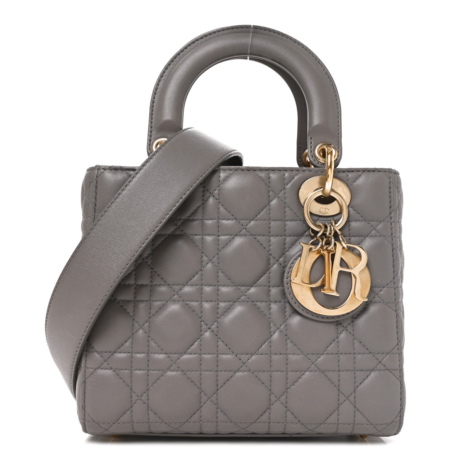 Lambskin Cannage Small My ABCDior Lady Dior Grey