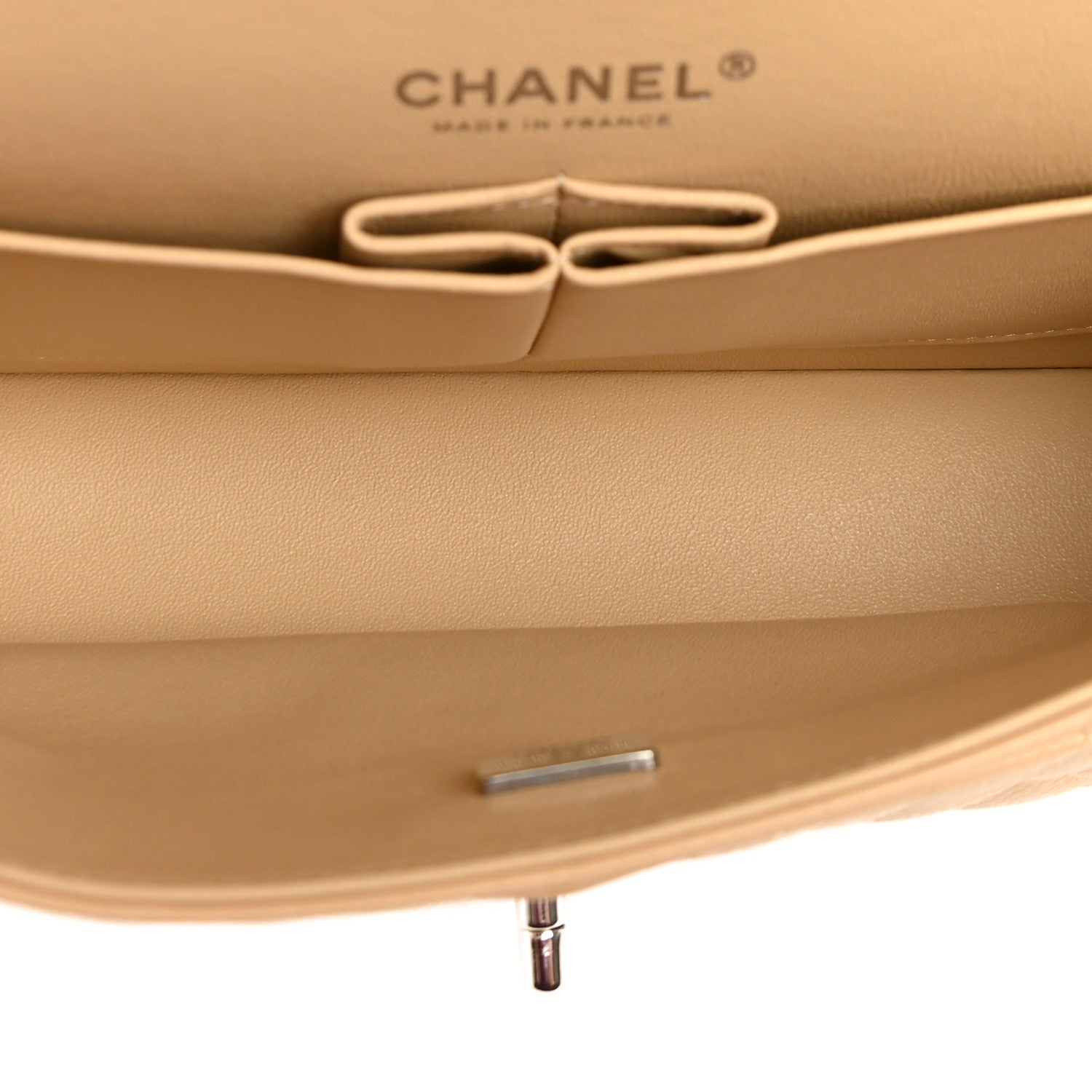 Caviar Quilted Medium Double Flap Beige — view 5