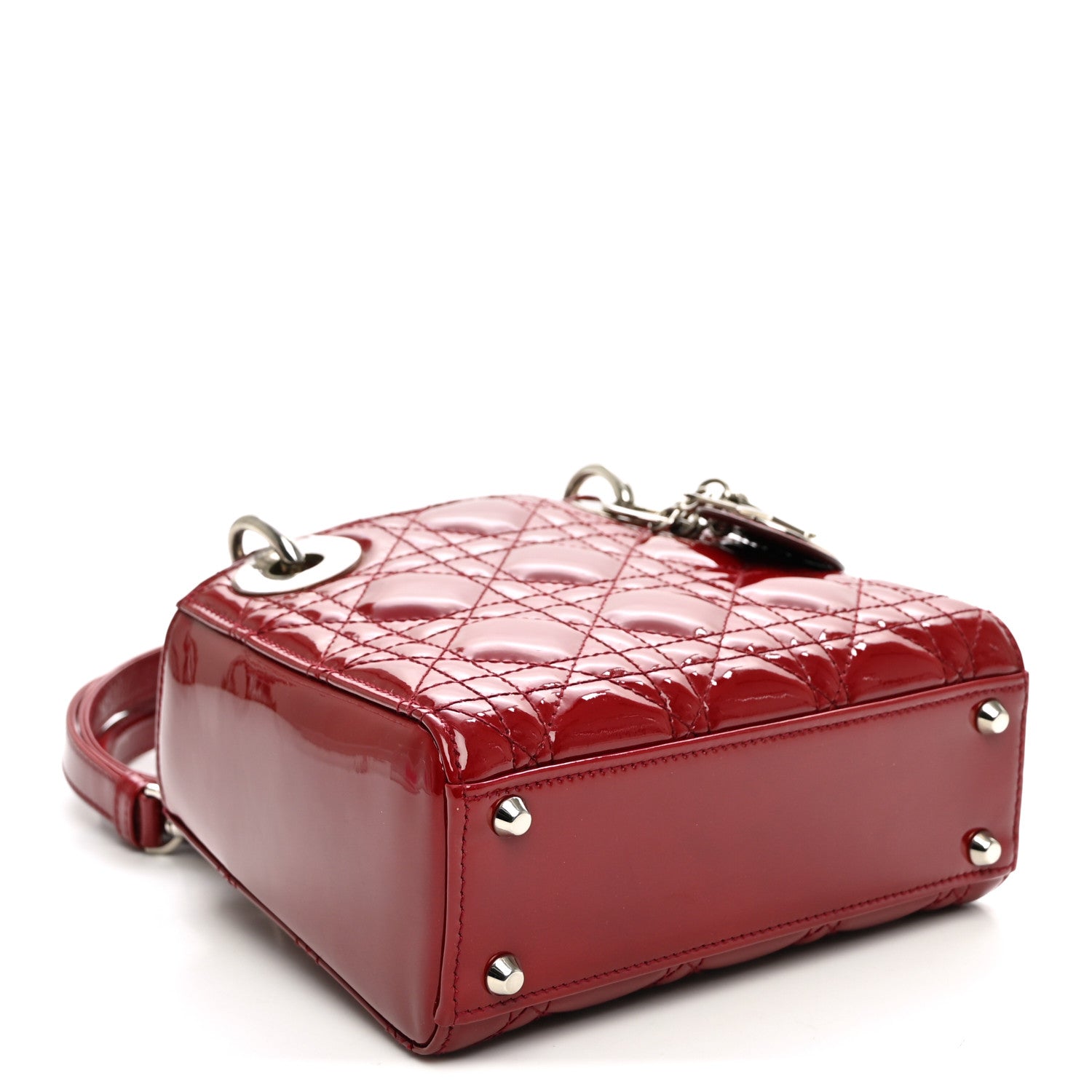 Patent Cannage Mini Lady Dior Red — view 4