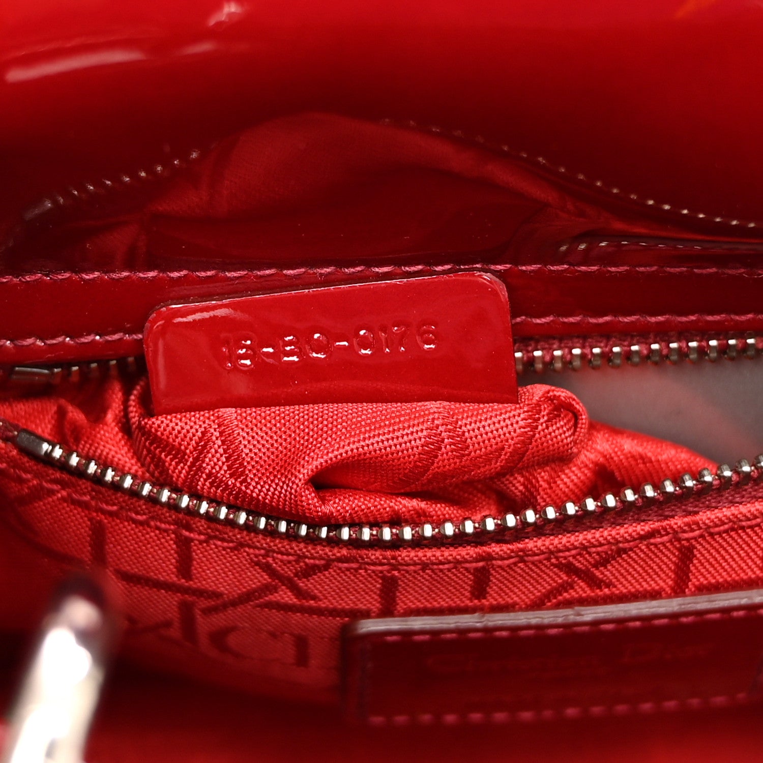 Patent Cannage Mini Lady Dior Red — view 5