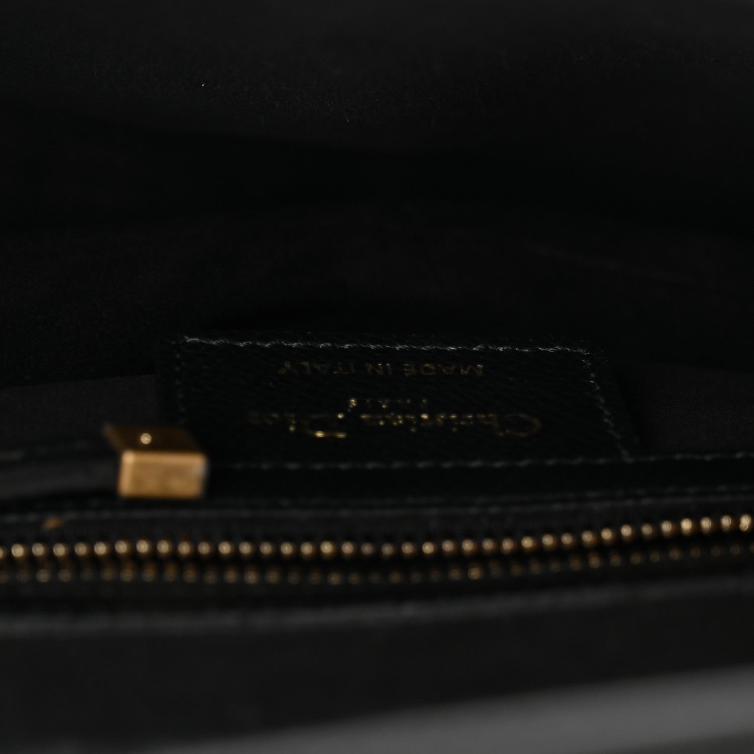 Grained Calfskin Saddle Bag With Strap Black — view 5