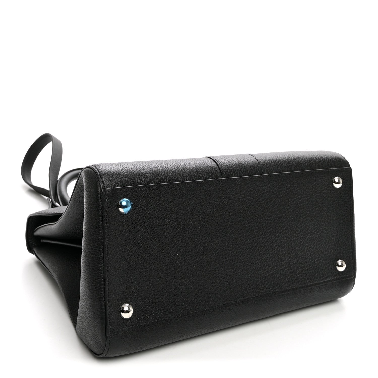 Grained Calfskin MM Brillant Satchel Black — view 4
