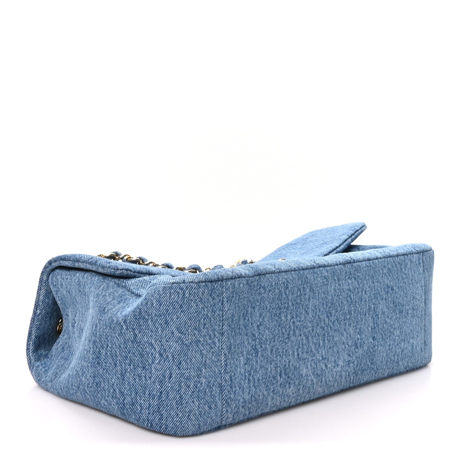 Denim Small Souplissimo Maxi Flap Blue — view 4