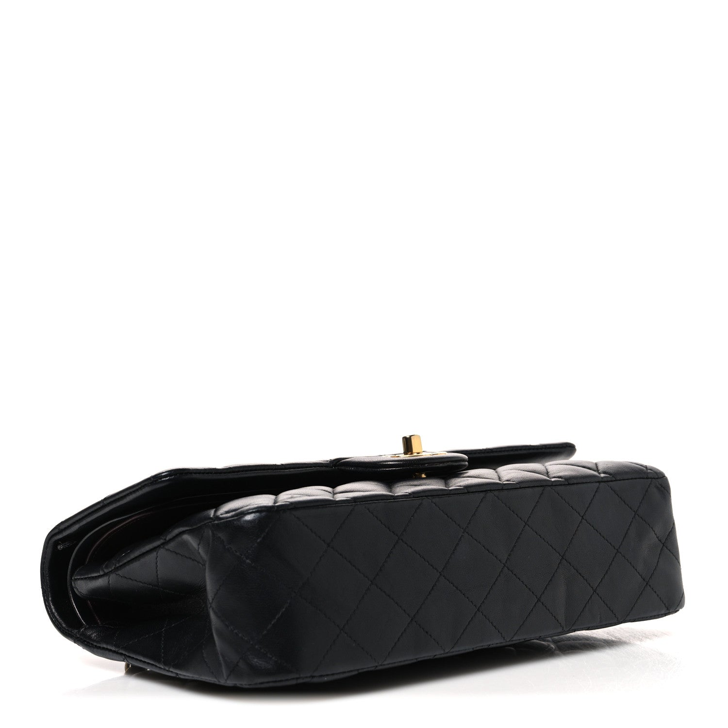 Lambskin Quilted Medium Double Flap Black — view 4