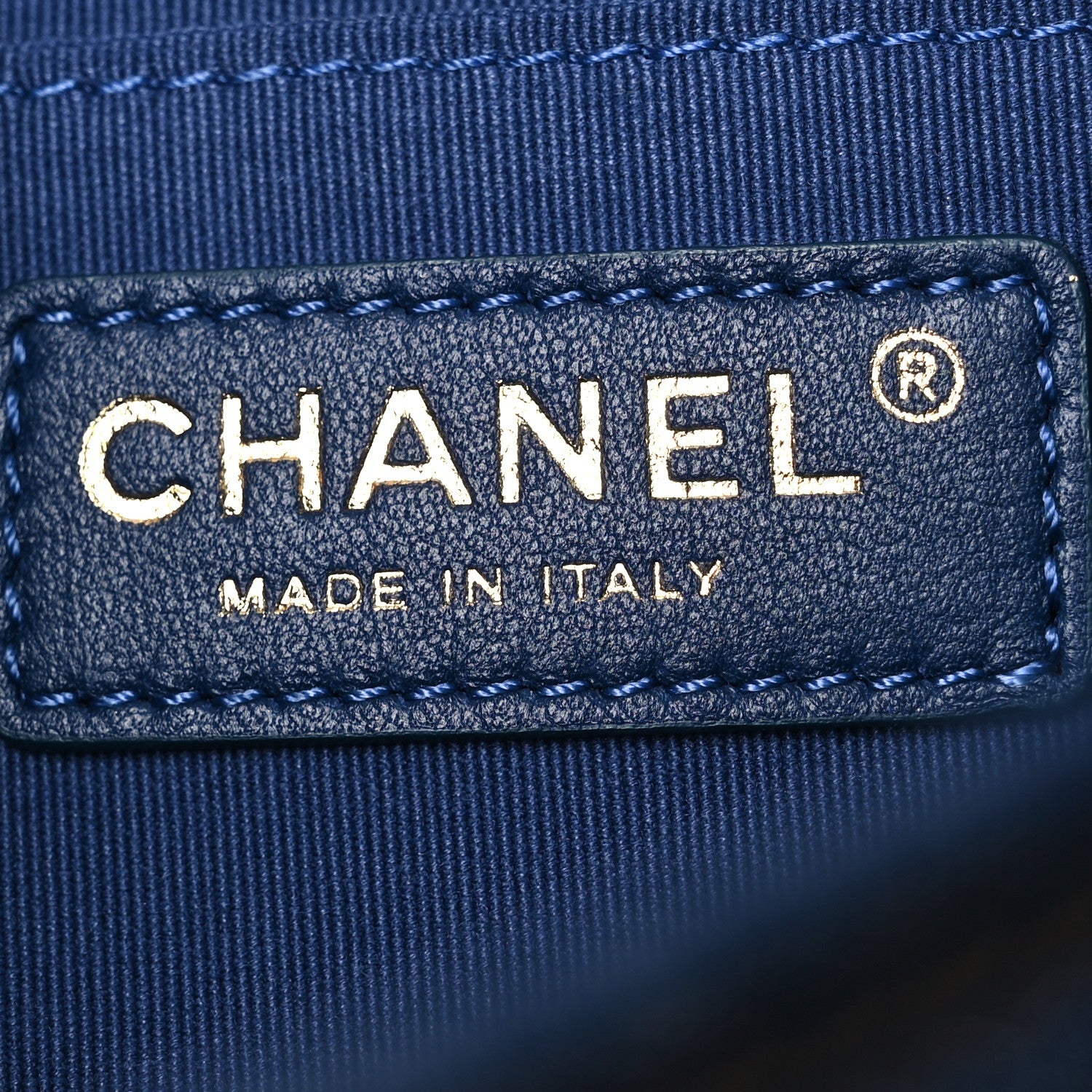 Denim Quilted Double You Backpack Blue Golden — view 5