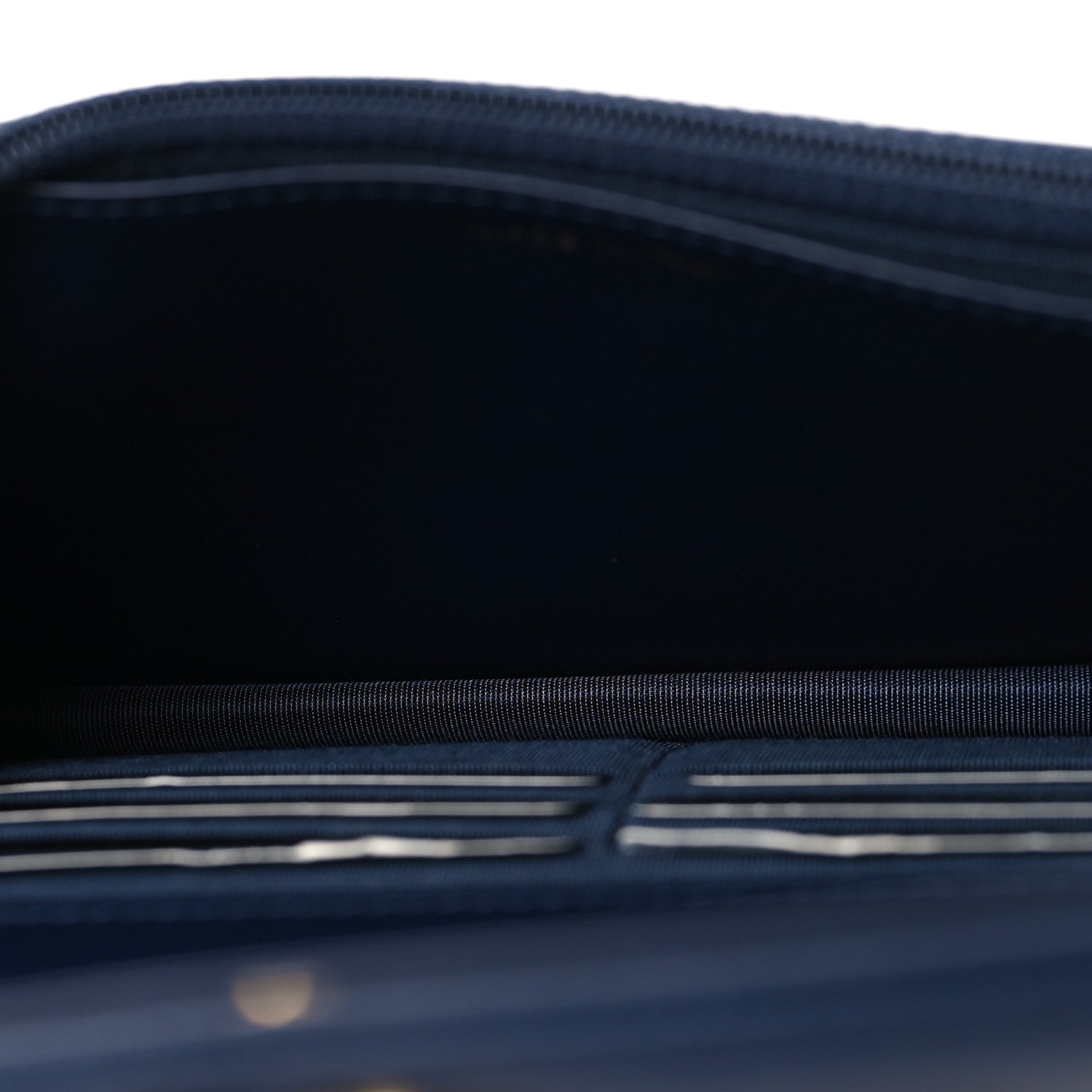 Lambskin Quilted Chanel 19 Wallet On Chain WOC Blue — view 5