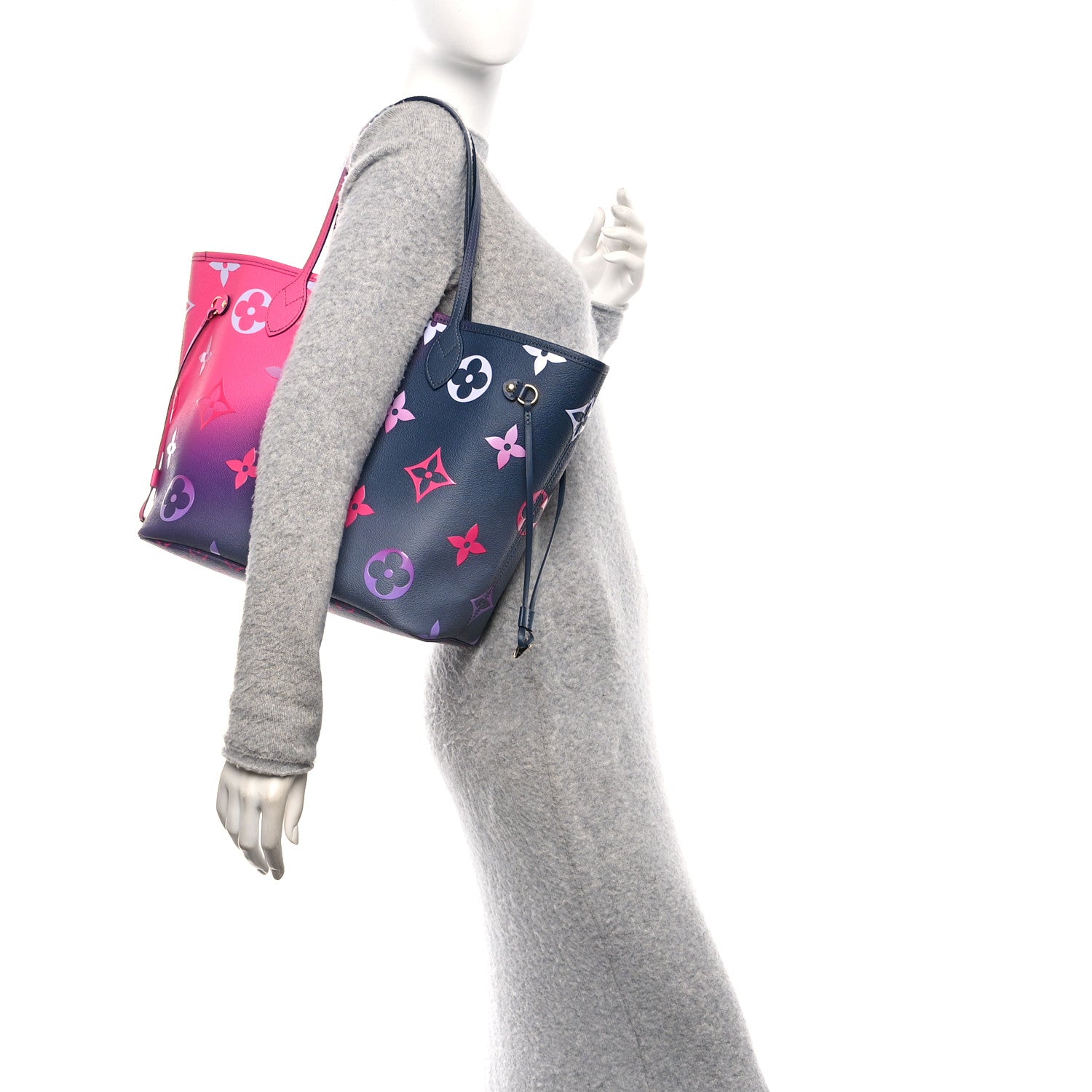 Monogram Giant Spring In The City Neverfull MM Midnight Fuchsia — view 2