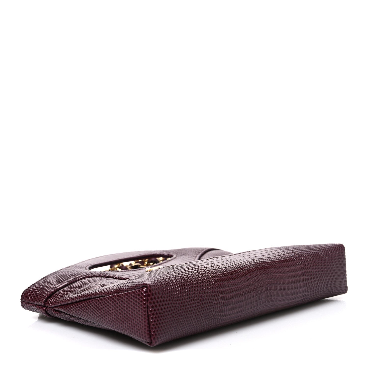 Lizard Embossed Calfskin Quilted Nano 31 Shopping Bag Burgundy — view 4