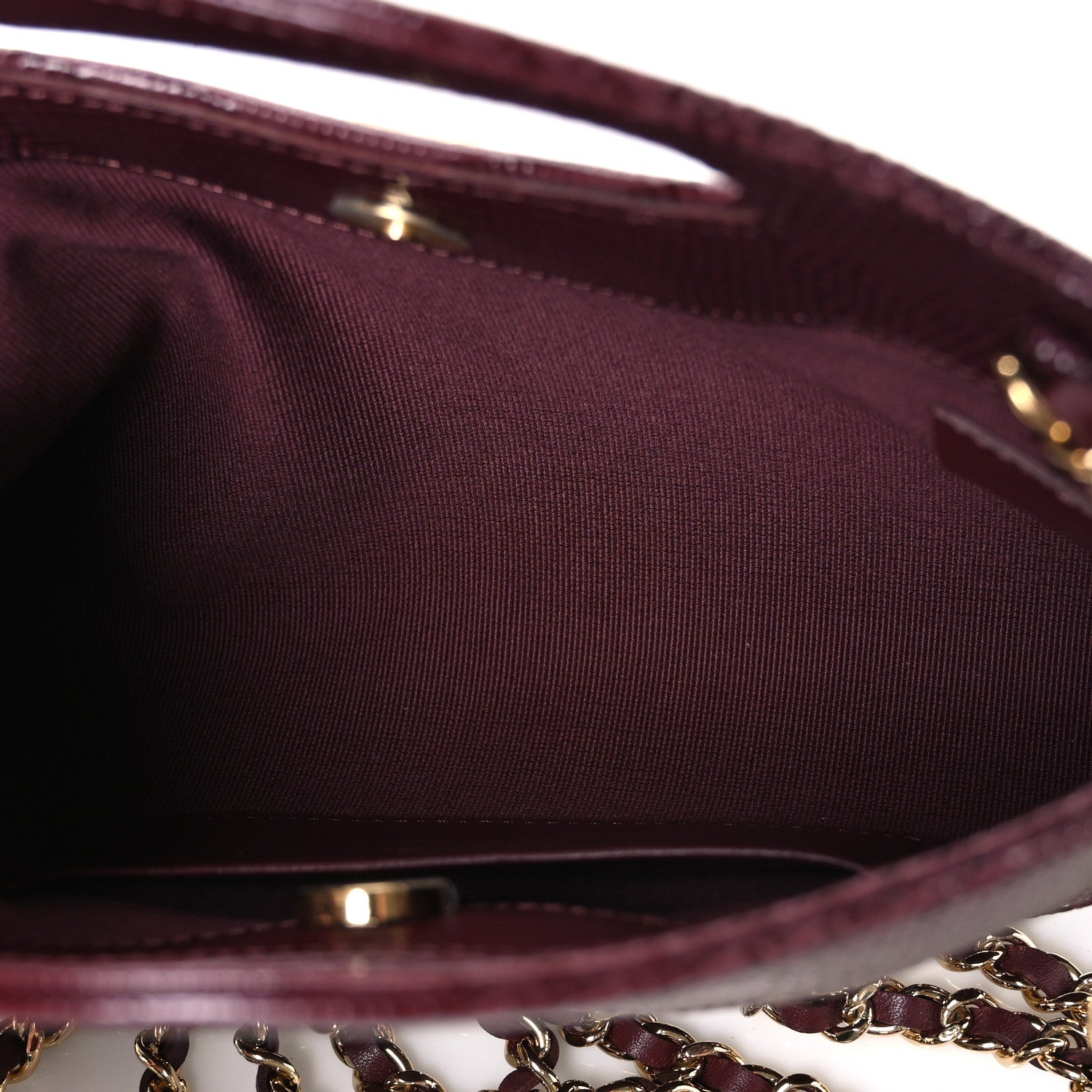 Lizard Embossed Calfskin Quilted Nano 31 Shopping Bag Burgundy — view 5