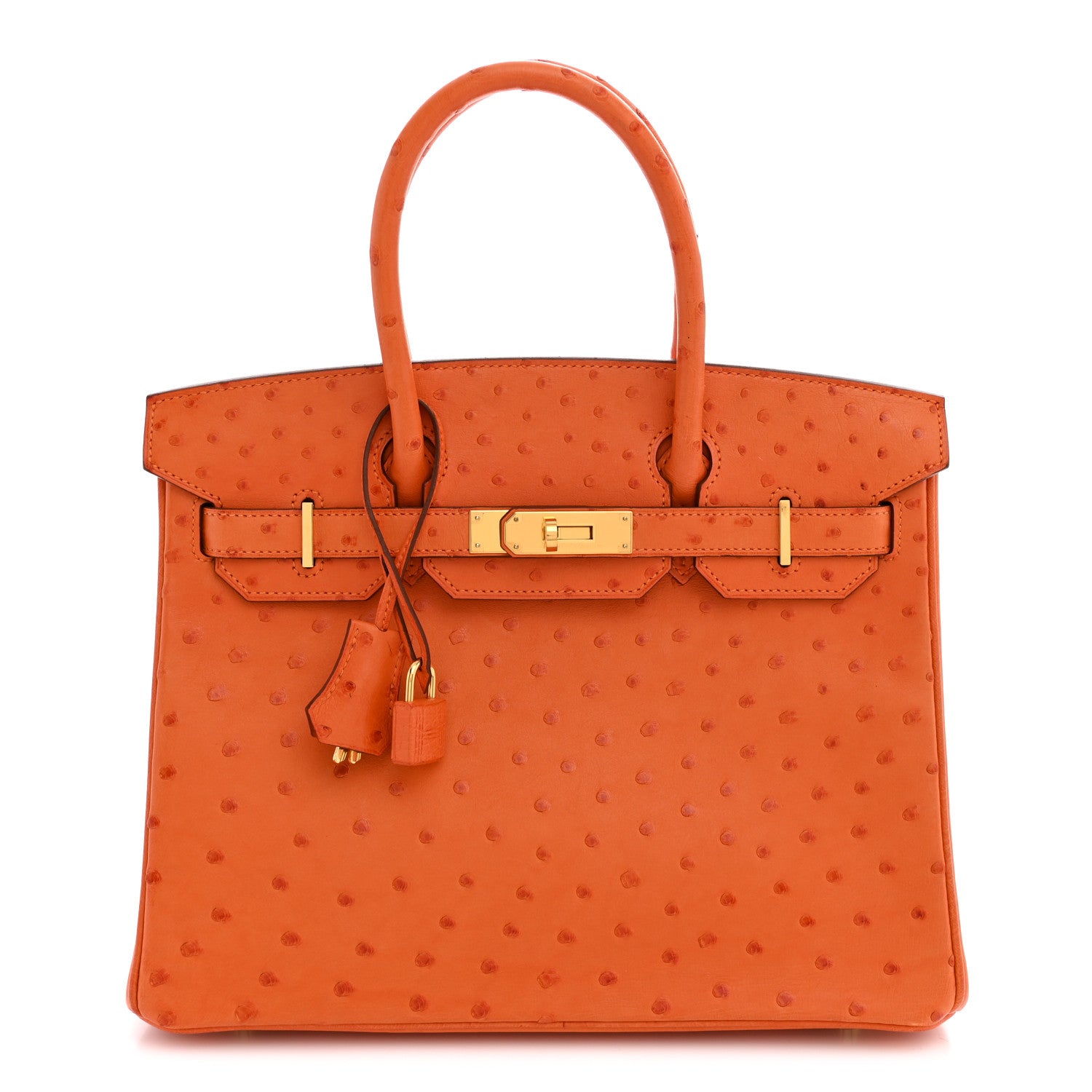 Ostrich Birkin 30 Orange