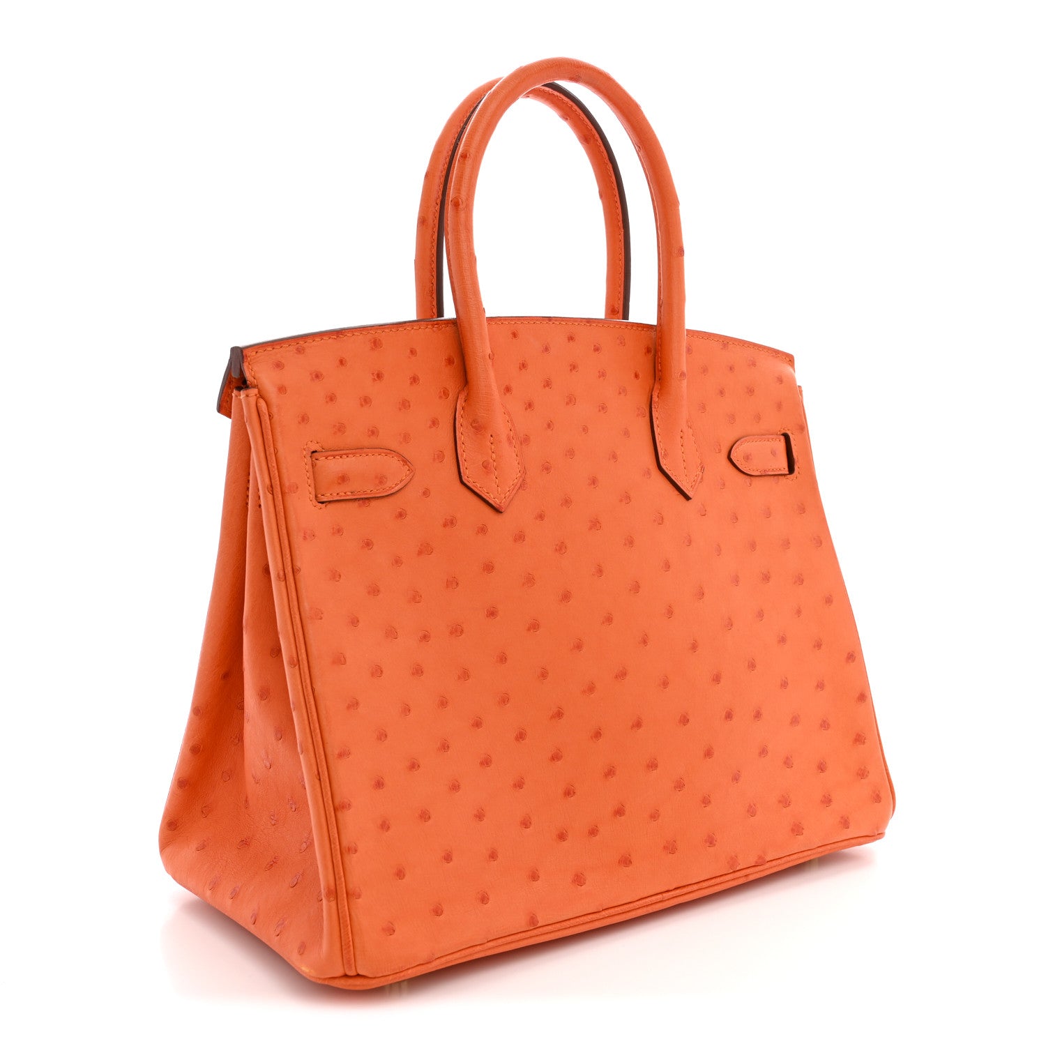 Ostrich Birkin 30 Orange — view 3