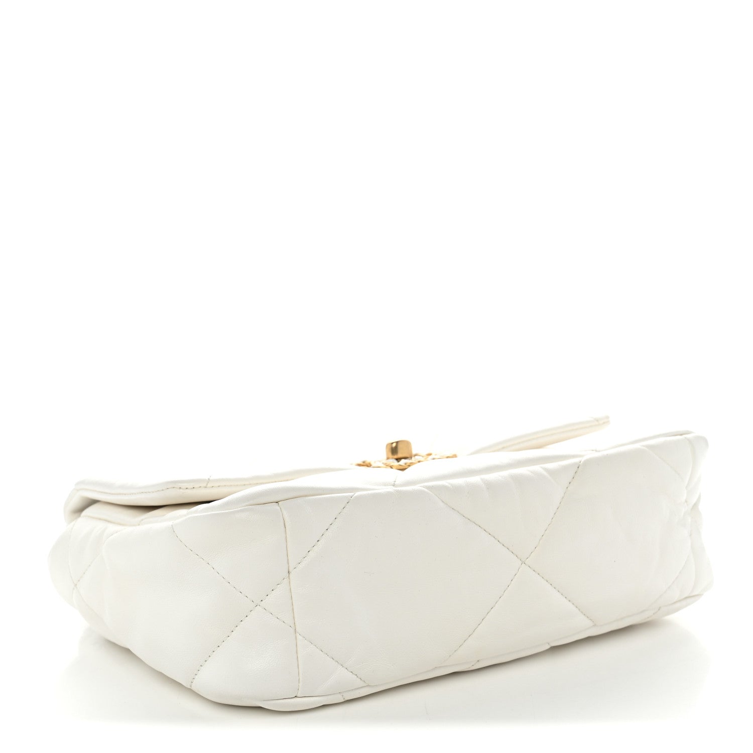 Goatskin Quilted Medium Chanel 19 Flap White — view 4