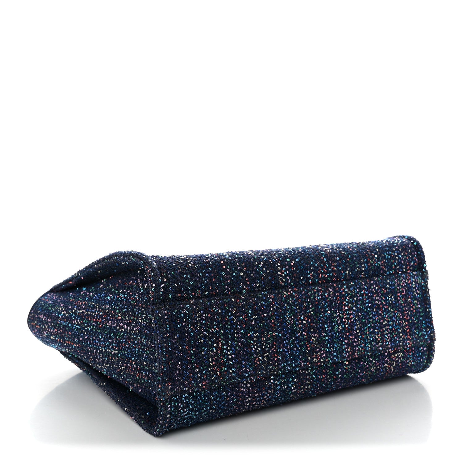 Calfskin Sequin Medium Deauville Tote Blue Multicolor — view 4