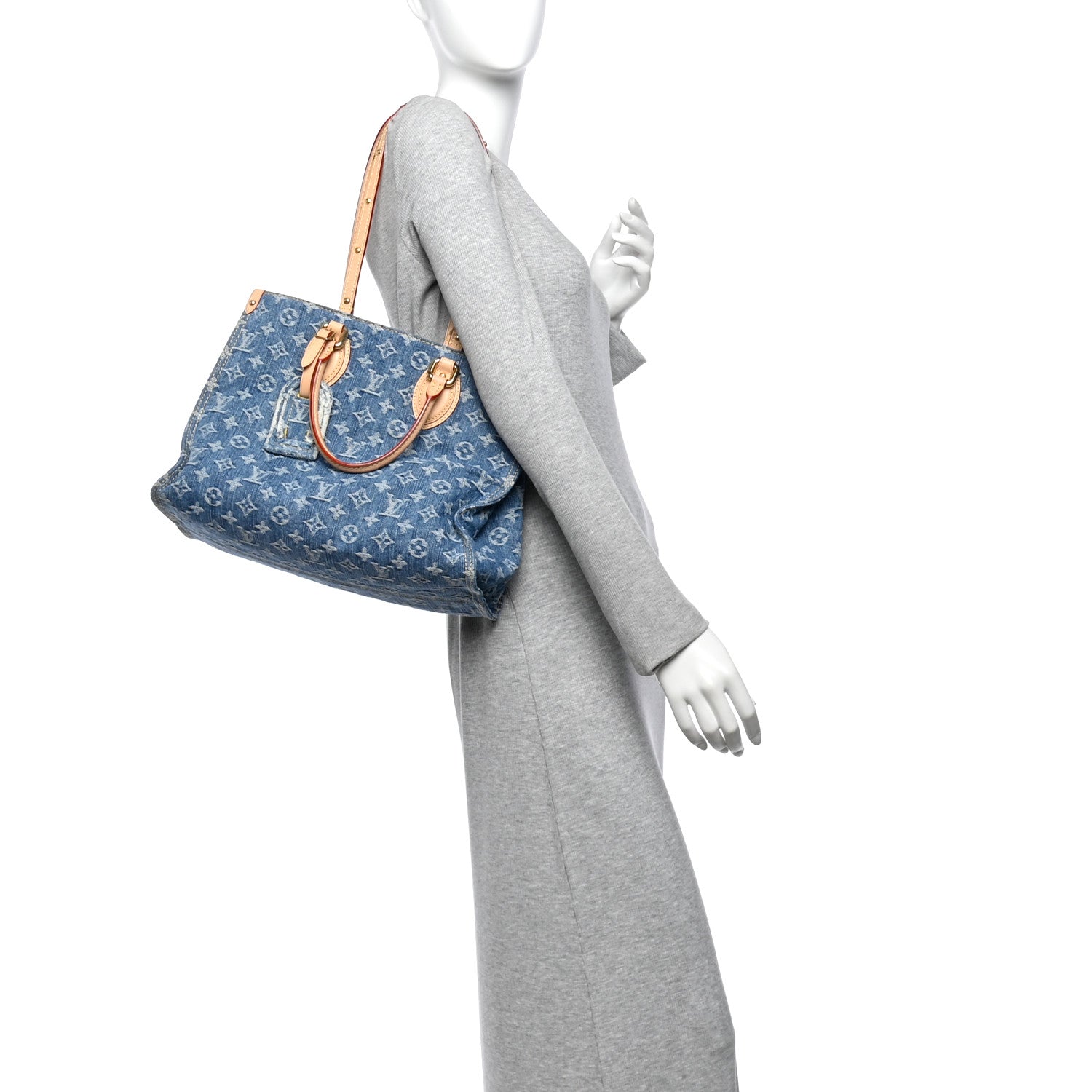 Monogram Denim Onthego MM Blue — view 2