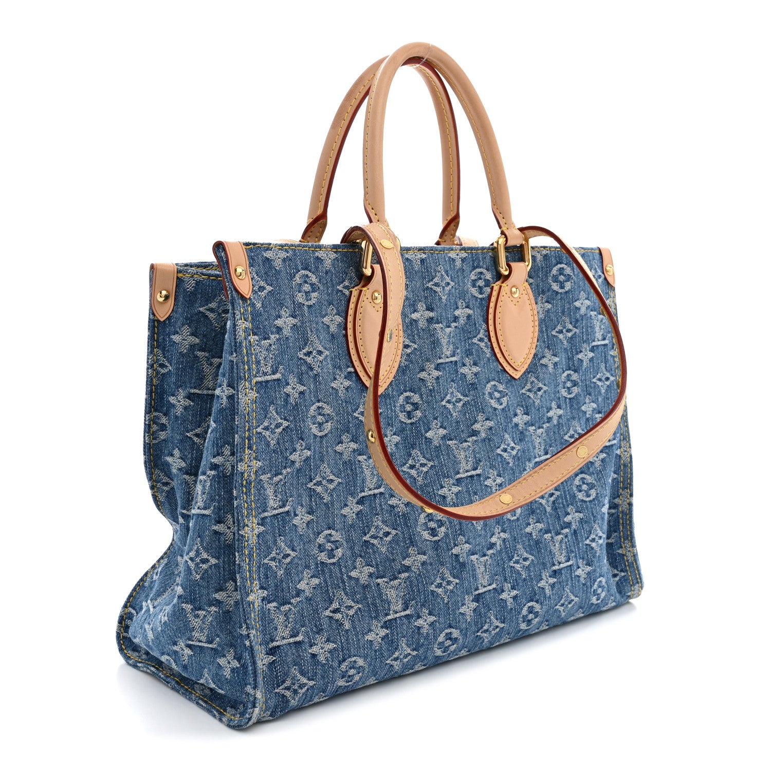 Monogram Denim Onthego MM Blue — view 3