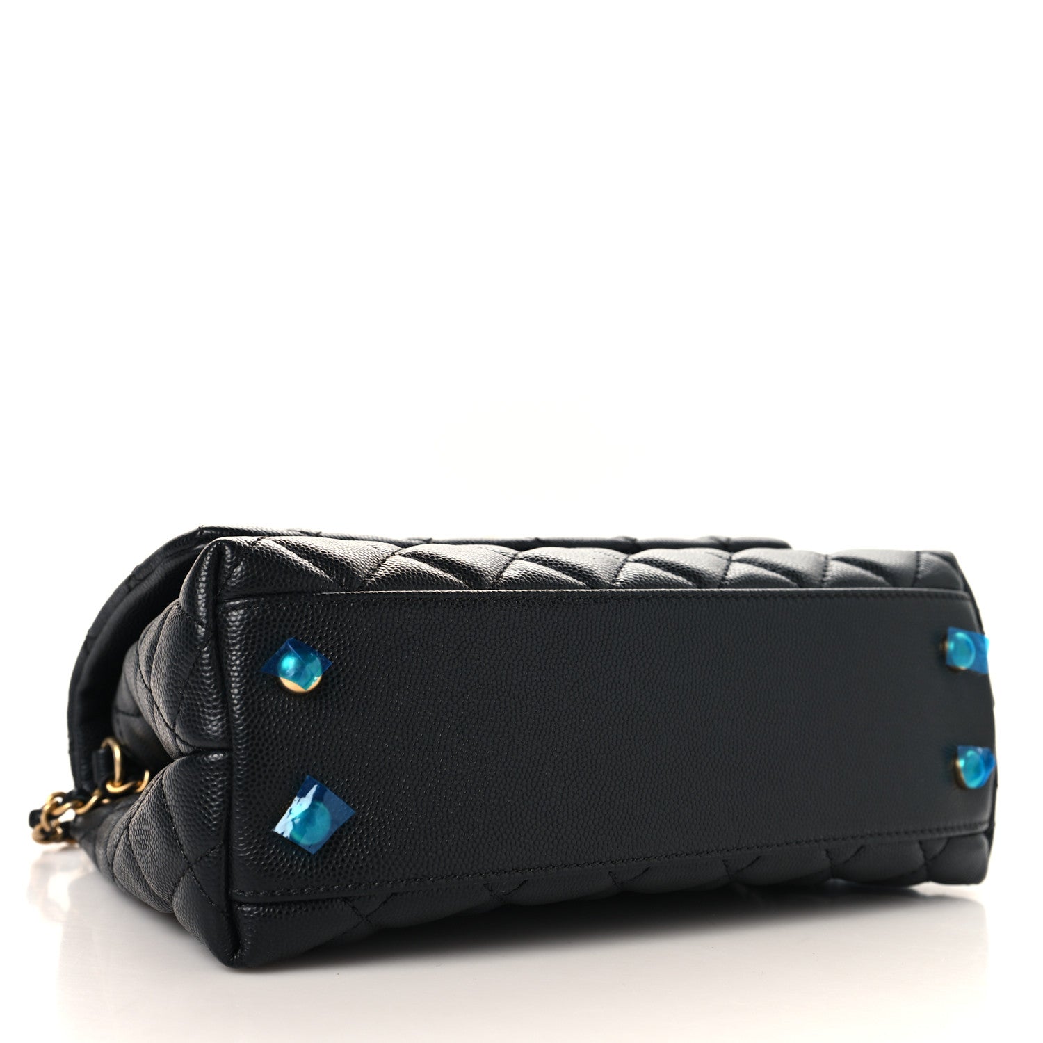 Caviar Quilted Mini Coco Handle Flap Black — view 4