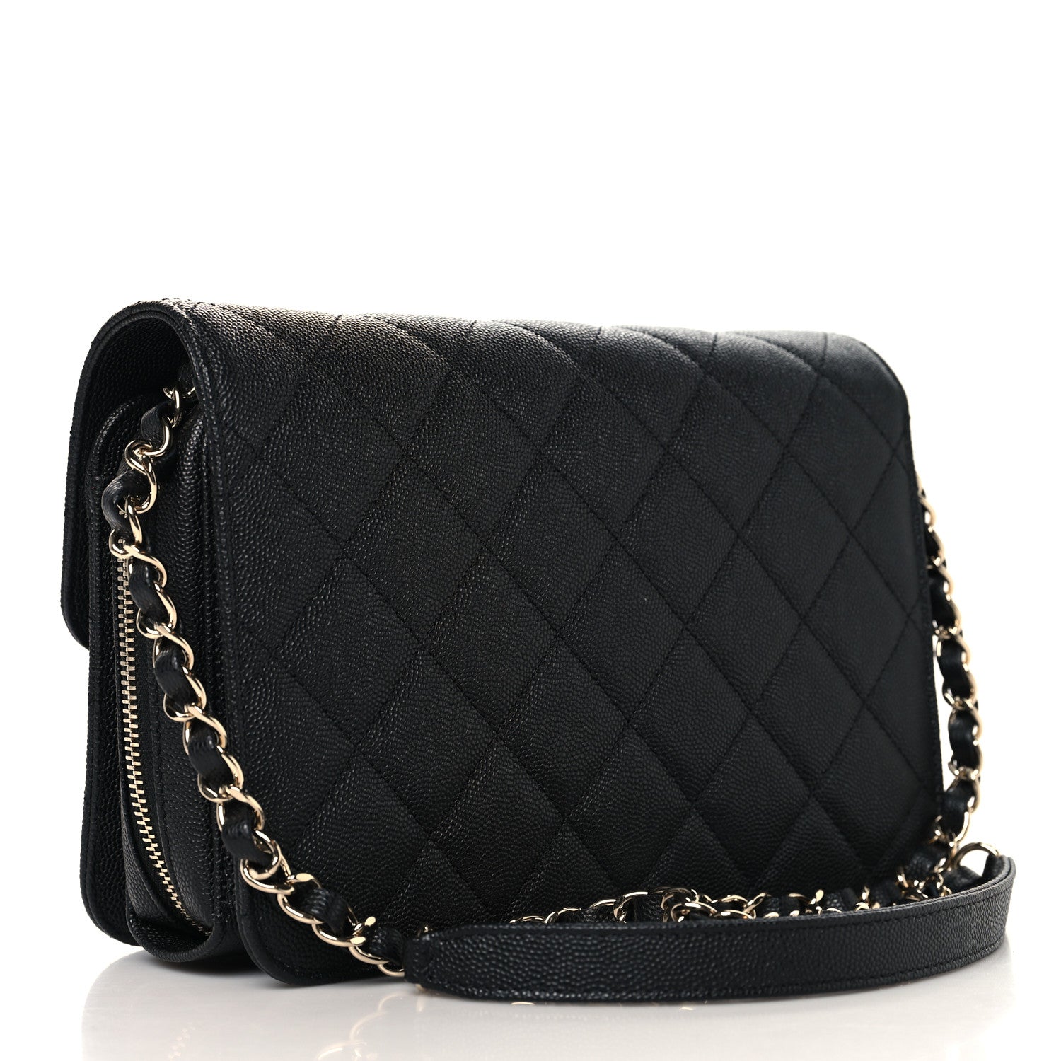 Caviar Quilted Large Like A Wallet Flap Black — view 3