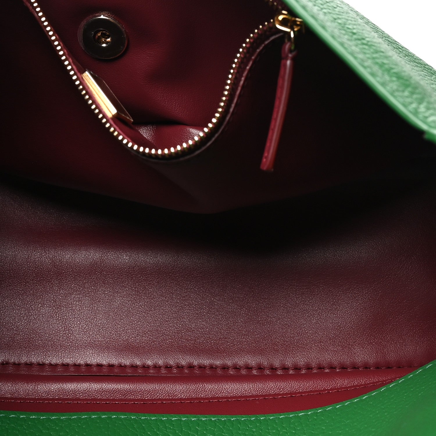 Grained Calfskin Small Souplissimo Maxi Flap Green — view 5
