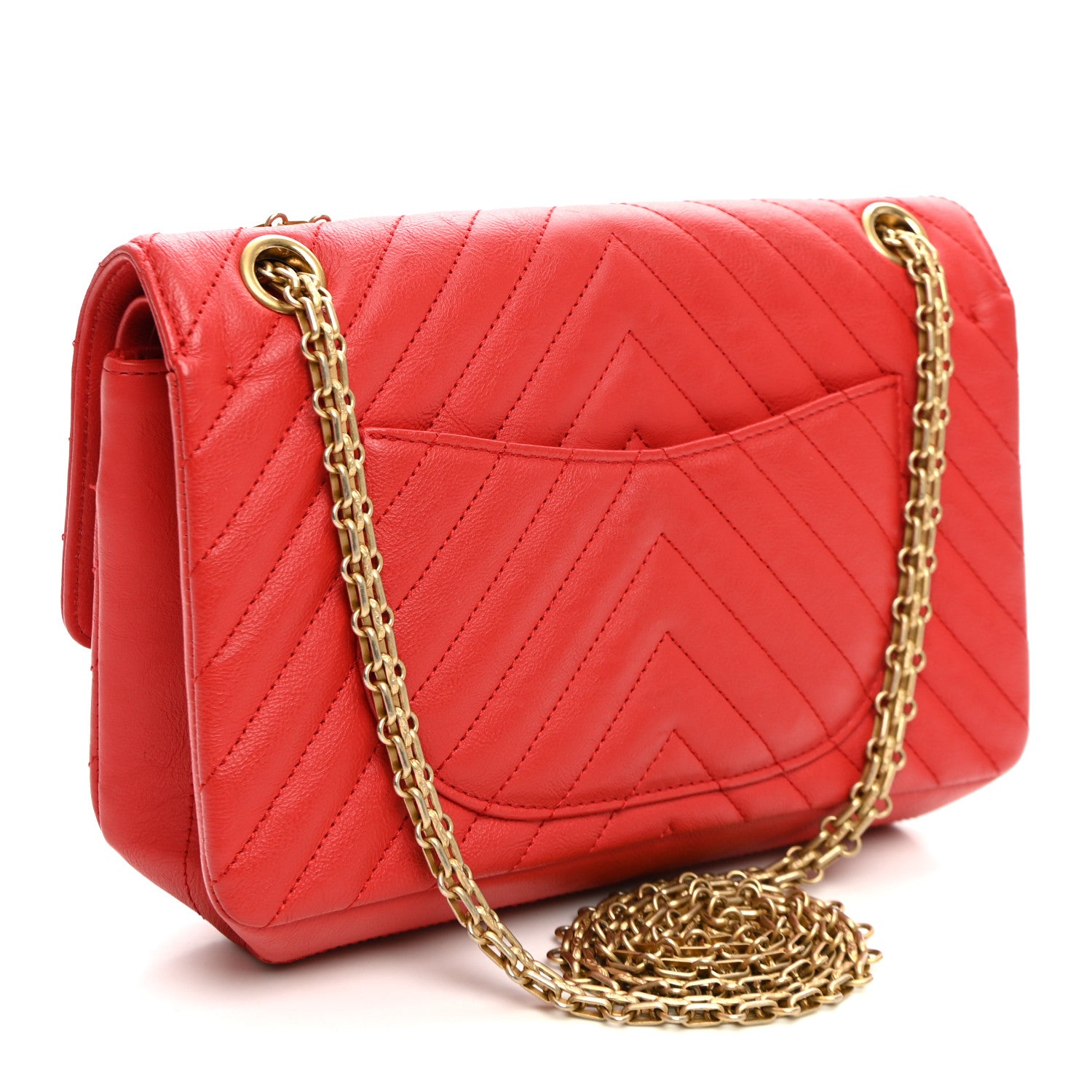 Sheepskin Chevron Quilted 2.55 Reissue 225 Flap Red — view 3