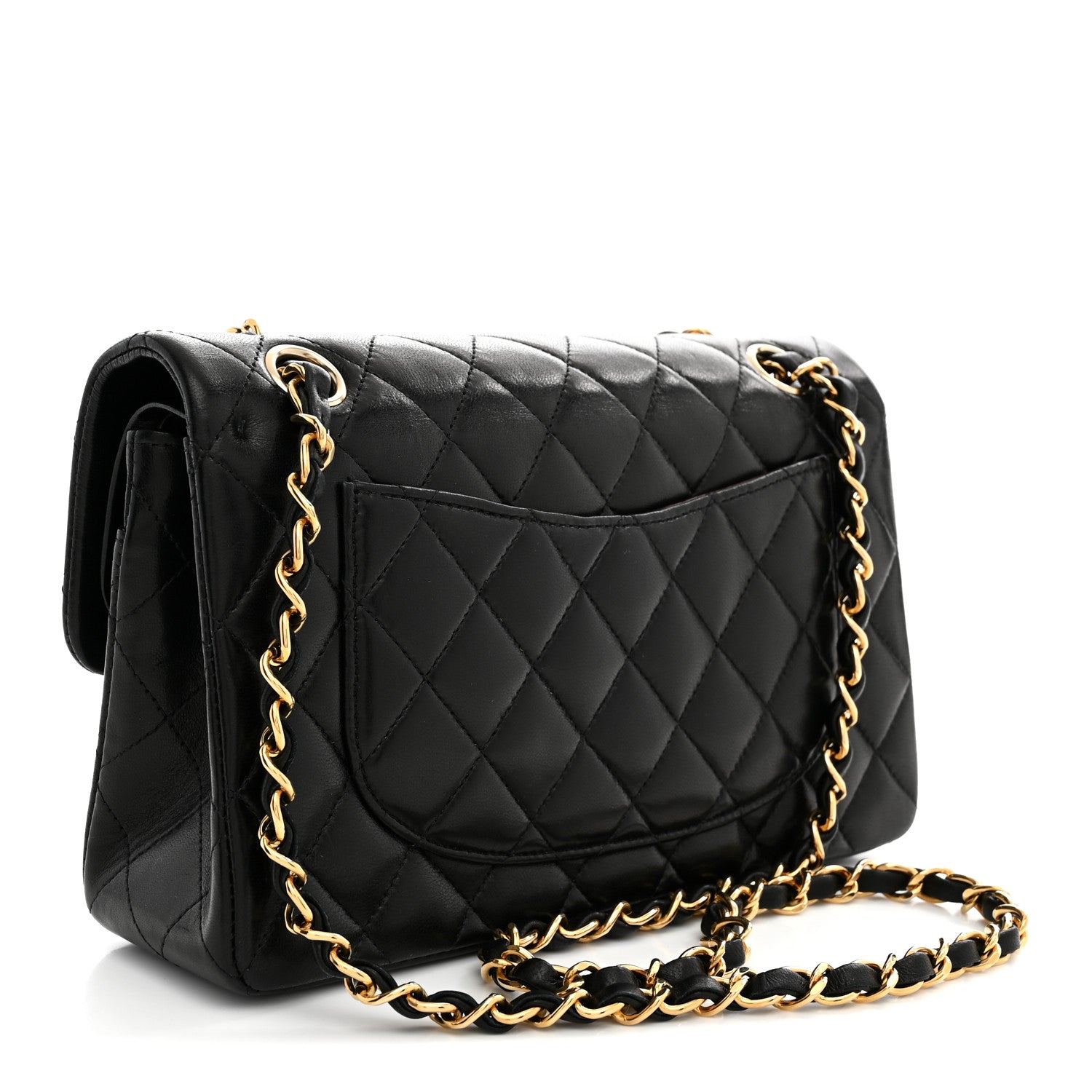 Lambskin Quilted Small Double Flap Black — view 3