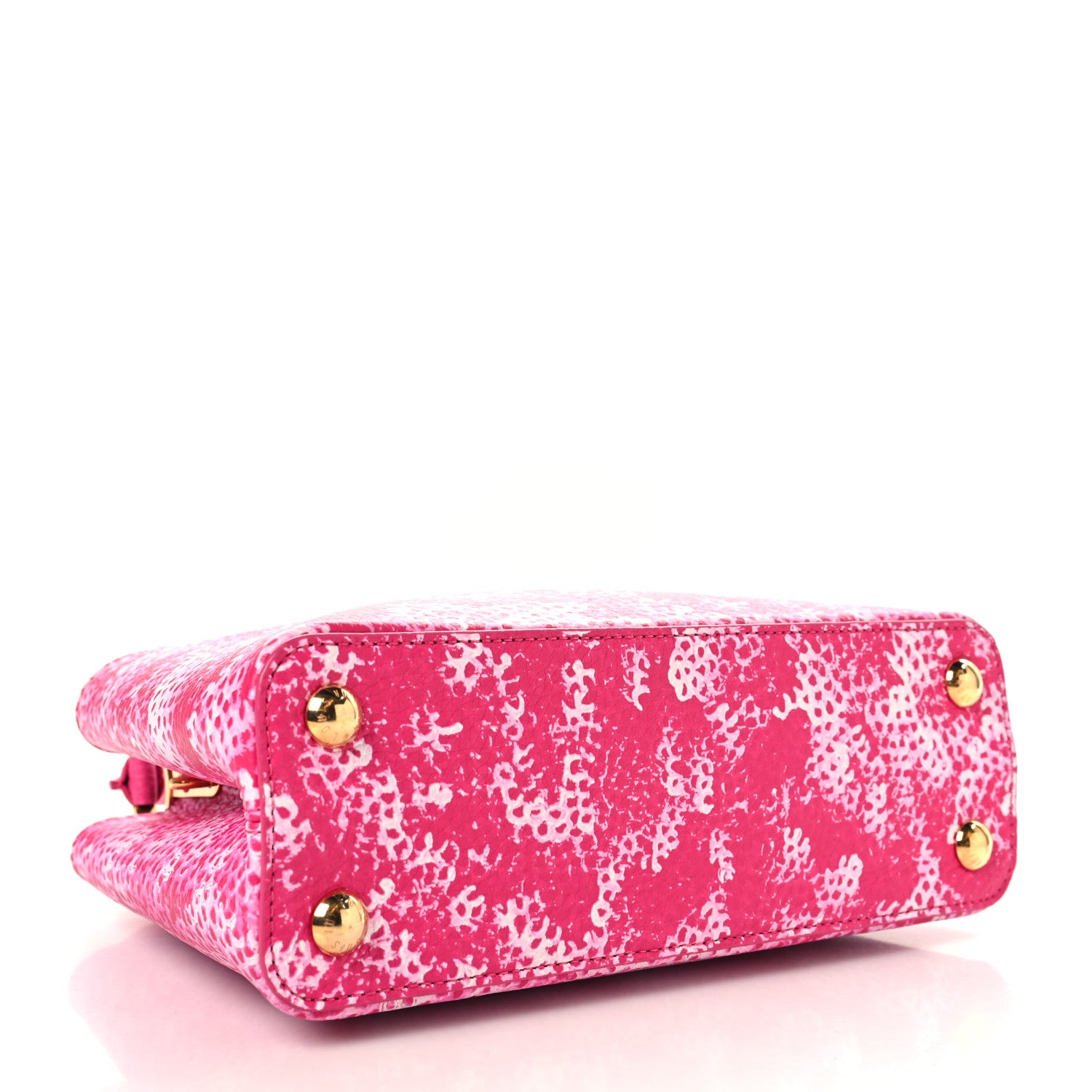LV X YK Taurillon Infinity Net Capucines BB Fuchsia — view 4