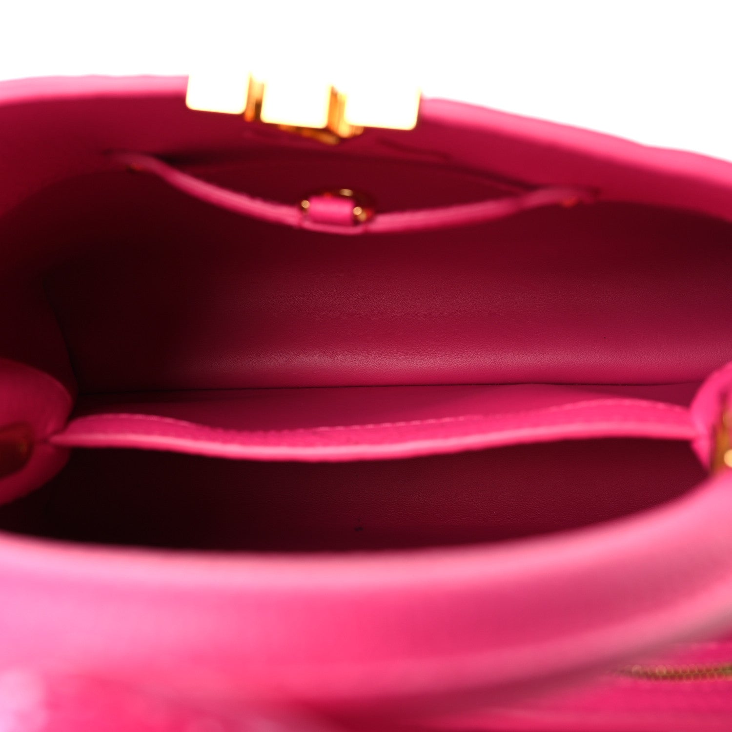 LV X YK Taurillon Infinity Net Capucines BB Fuchsia — view 5