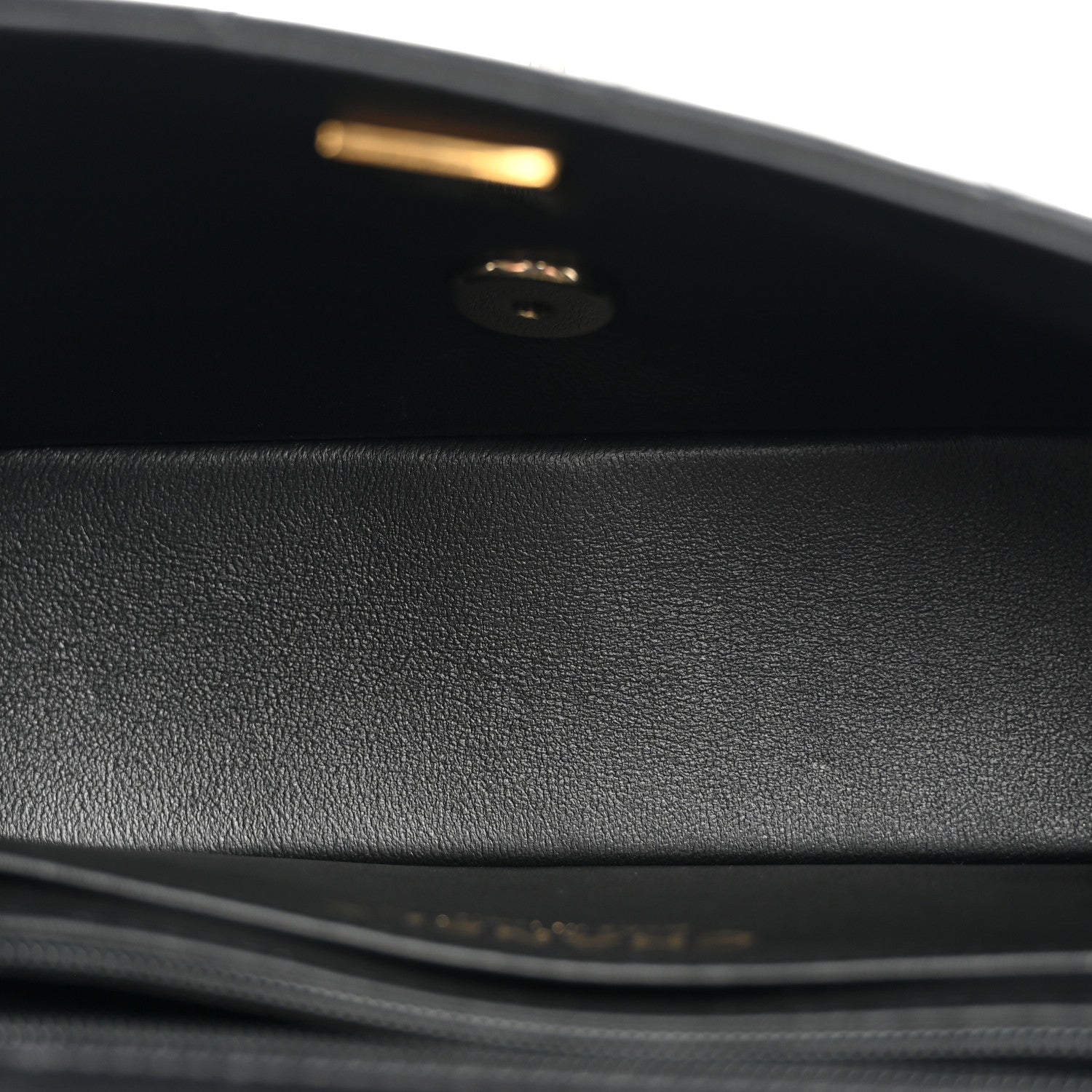 Lambskin Quilted Mini Top Handle Rectangular Flap Black — view 5