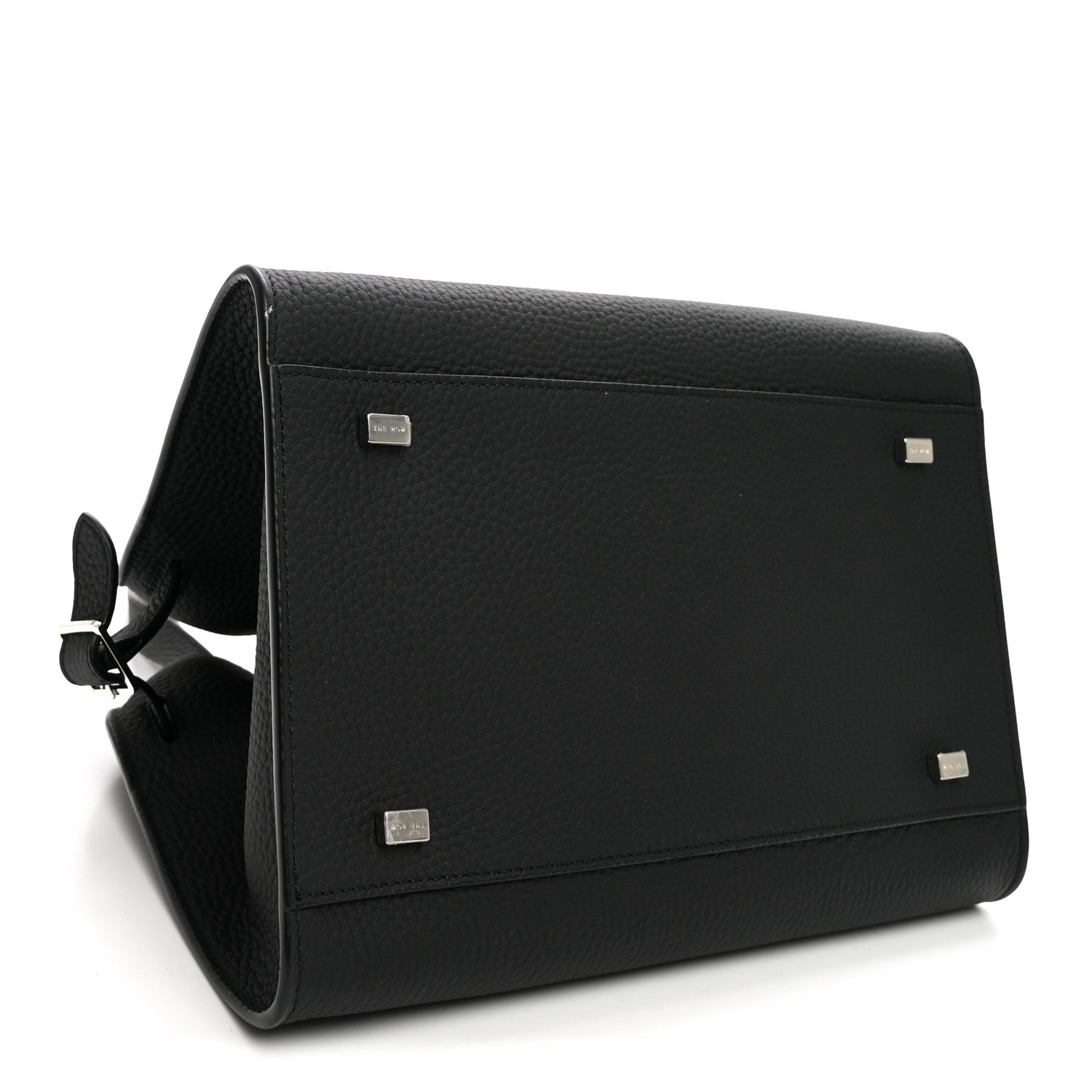 Grained Calfskin Soft Margaux 10 Bag Black — view 4