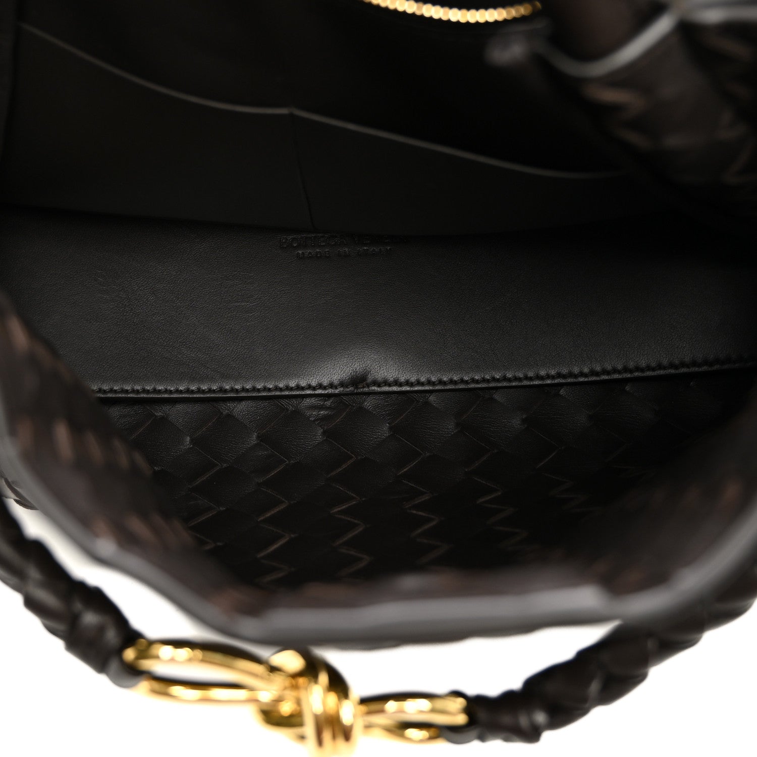 Nappa Intrecciato Medium Andiamo Shoulder Bag Fondant — view 5