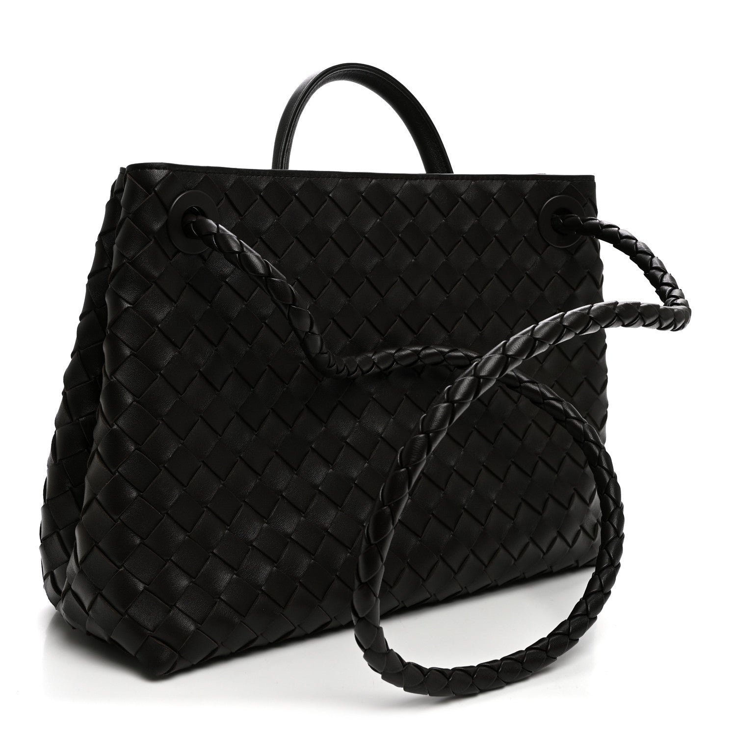 Nappa Intrecciato Medium Andiamo Shoulder Bag Fondant — view 3