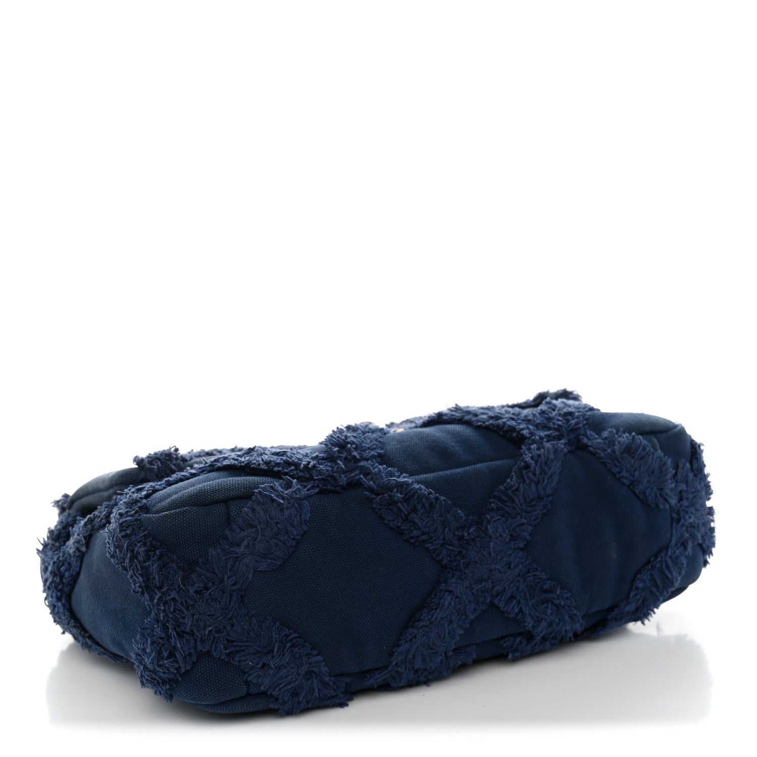 Cotton Canvas Quilted Medium Chanel 19 Flap Navy Blue — view 4