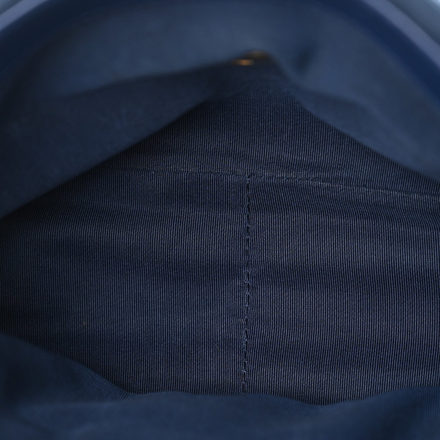 Cotton Canvas Quilted Medium Chanel 19 Flap Navy Blue — view 5