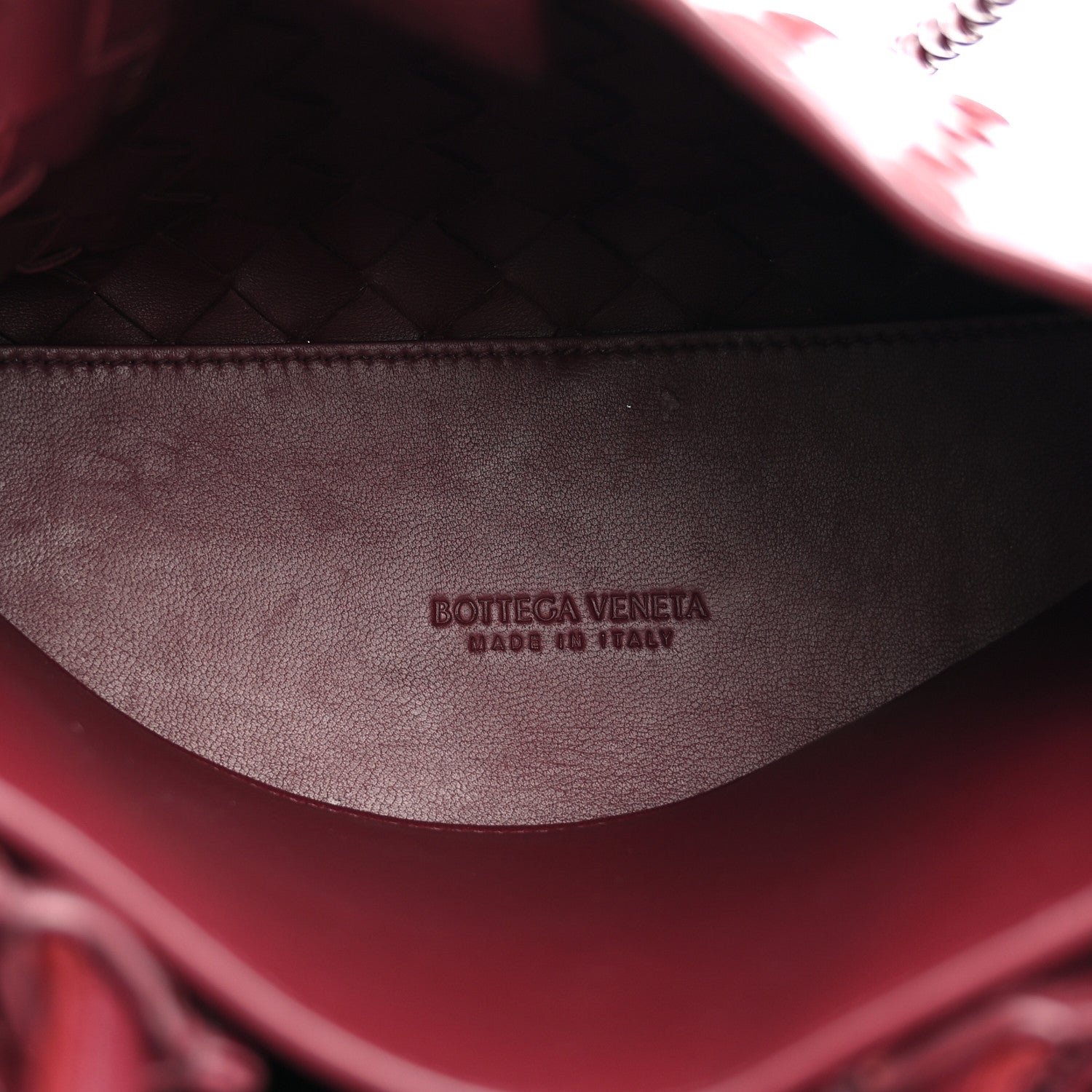 Nappa Intrecciato Small Andiamo Shoulder Bag Barolo — view 5