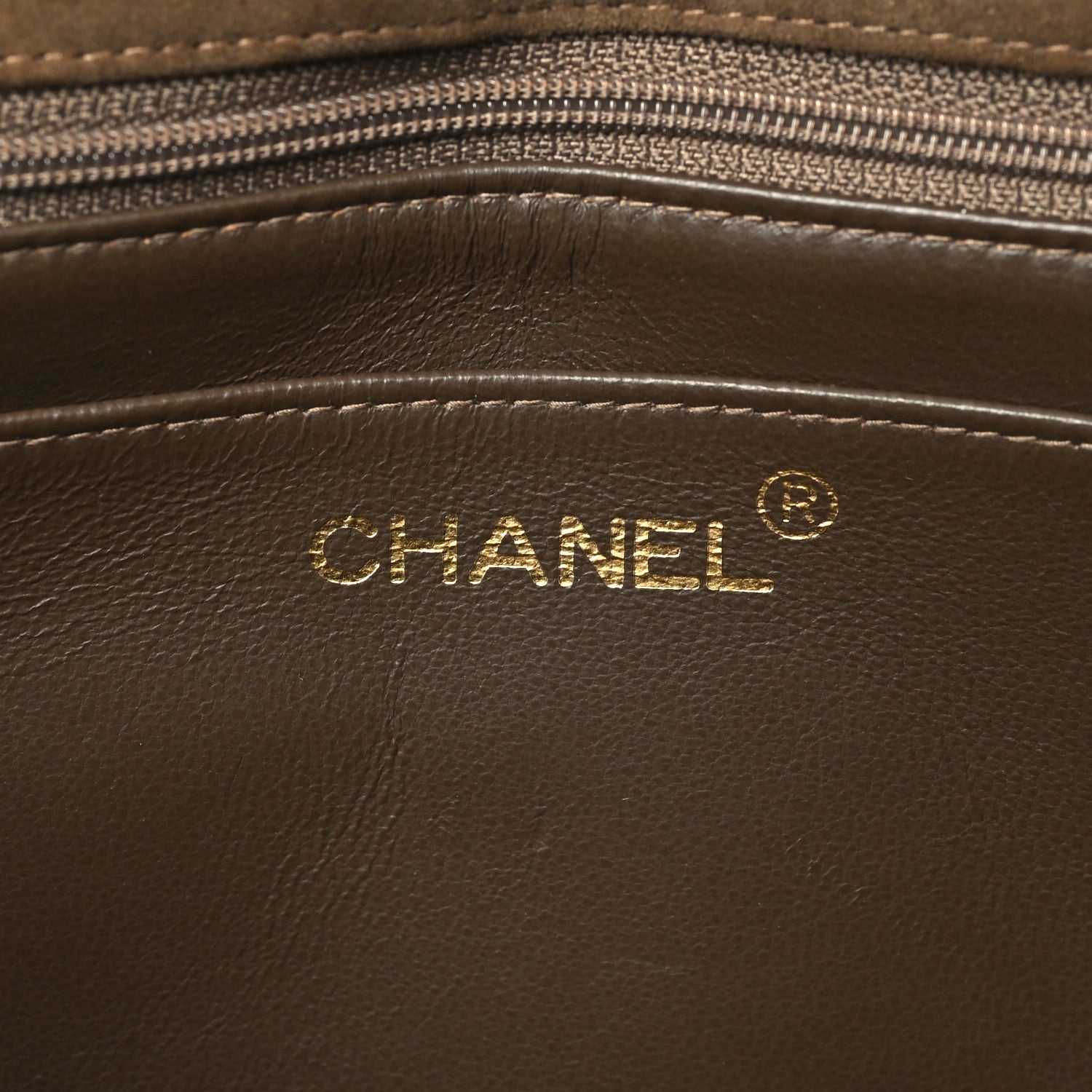 Suede Quilted Medium Single Flap Brown — view 5