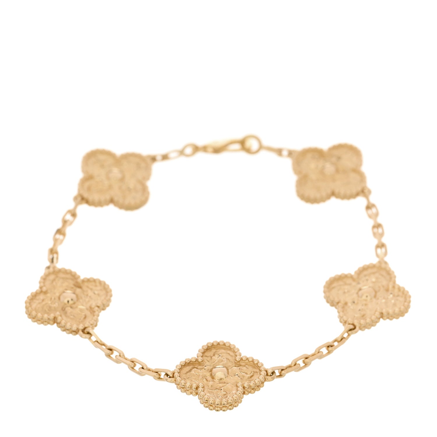 18K Yellow Gold 5 Motifs Vintage Alhambra Bracelet