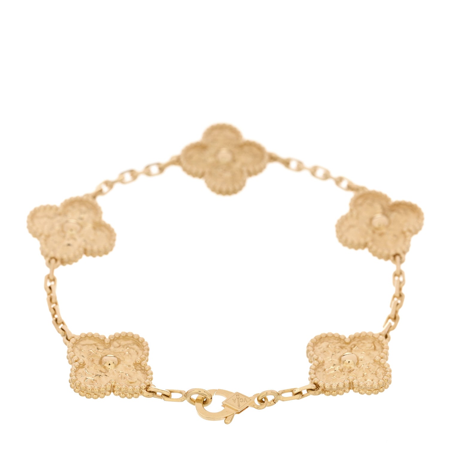 18K Yellow Gold 5 Motifs Vintage Alhambra Bracelet — view 2