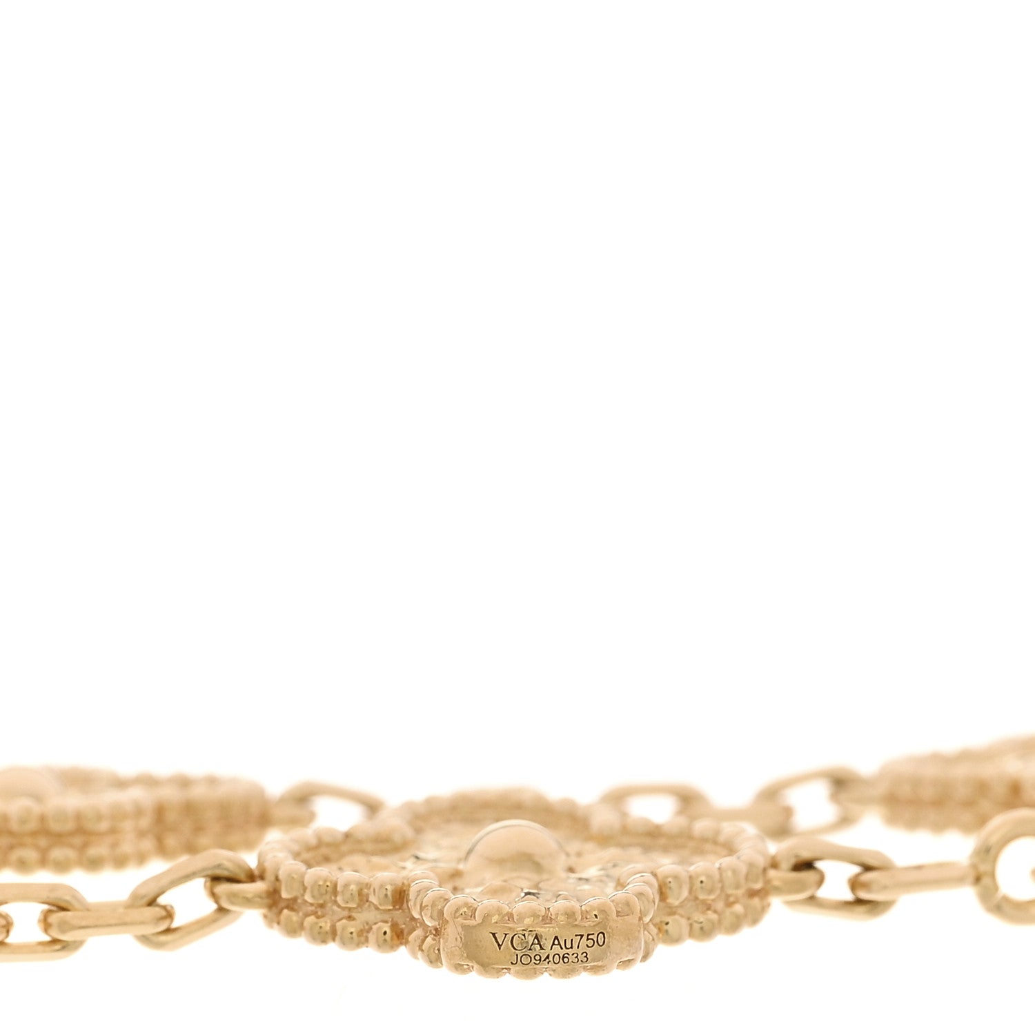 18K Yellow Gold 5 Motifs Vintage Alhambra Bracelet — view 3