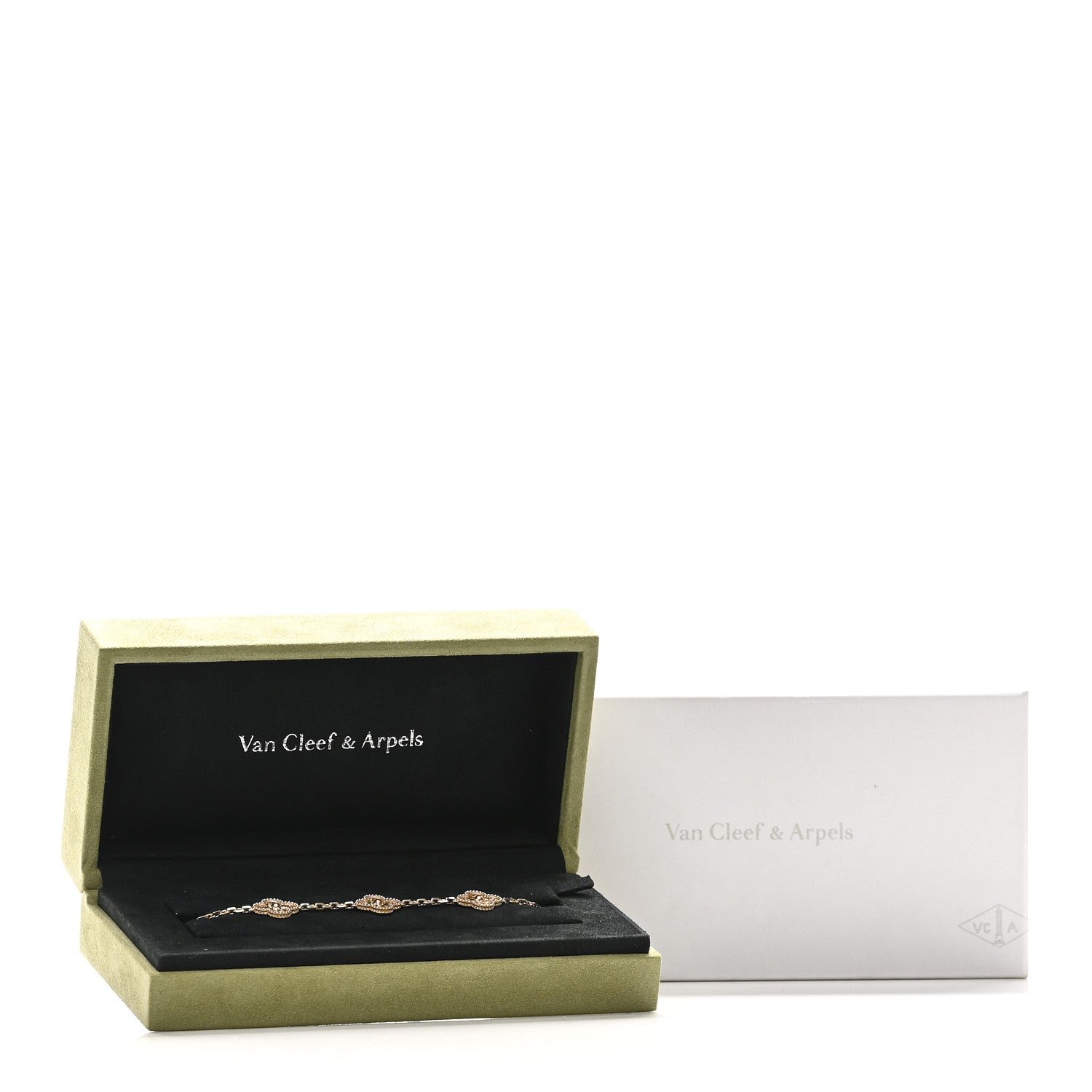 18K Yellow Gold 5 Motifs Vintage Alhambra Bracelet — view 4