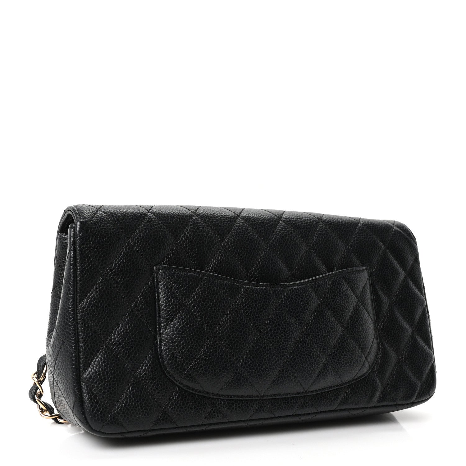 Caviar Quilted East West Flap Black Black — view 3