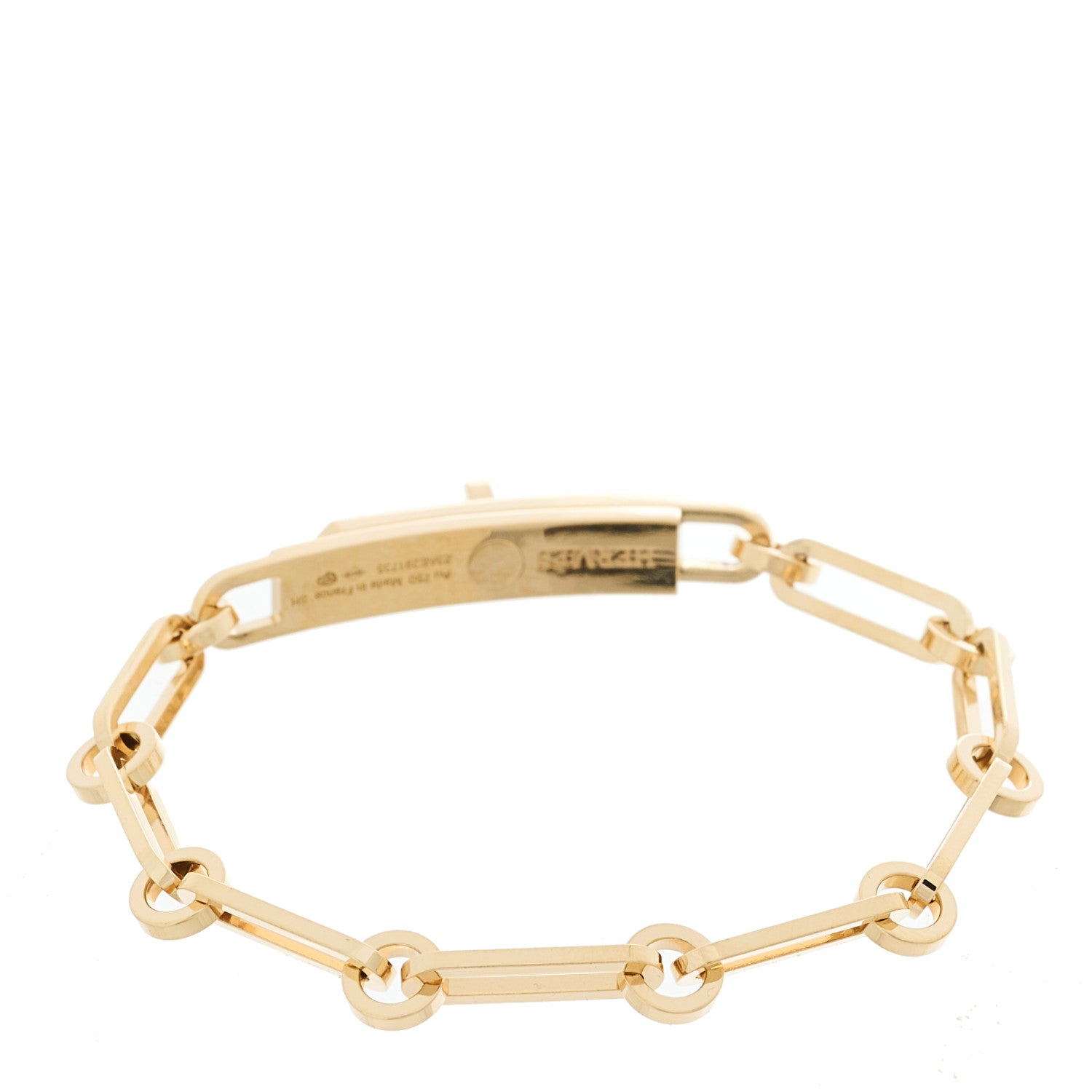 18K Yellow Gold Diamond Pave PM Kelly Chaine Bracelet SH — view 2