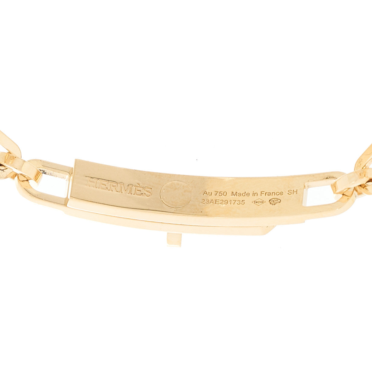 18K Yellow Gold Diamond Pave PM Kelly Chaine Bracelet SH — view 3