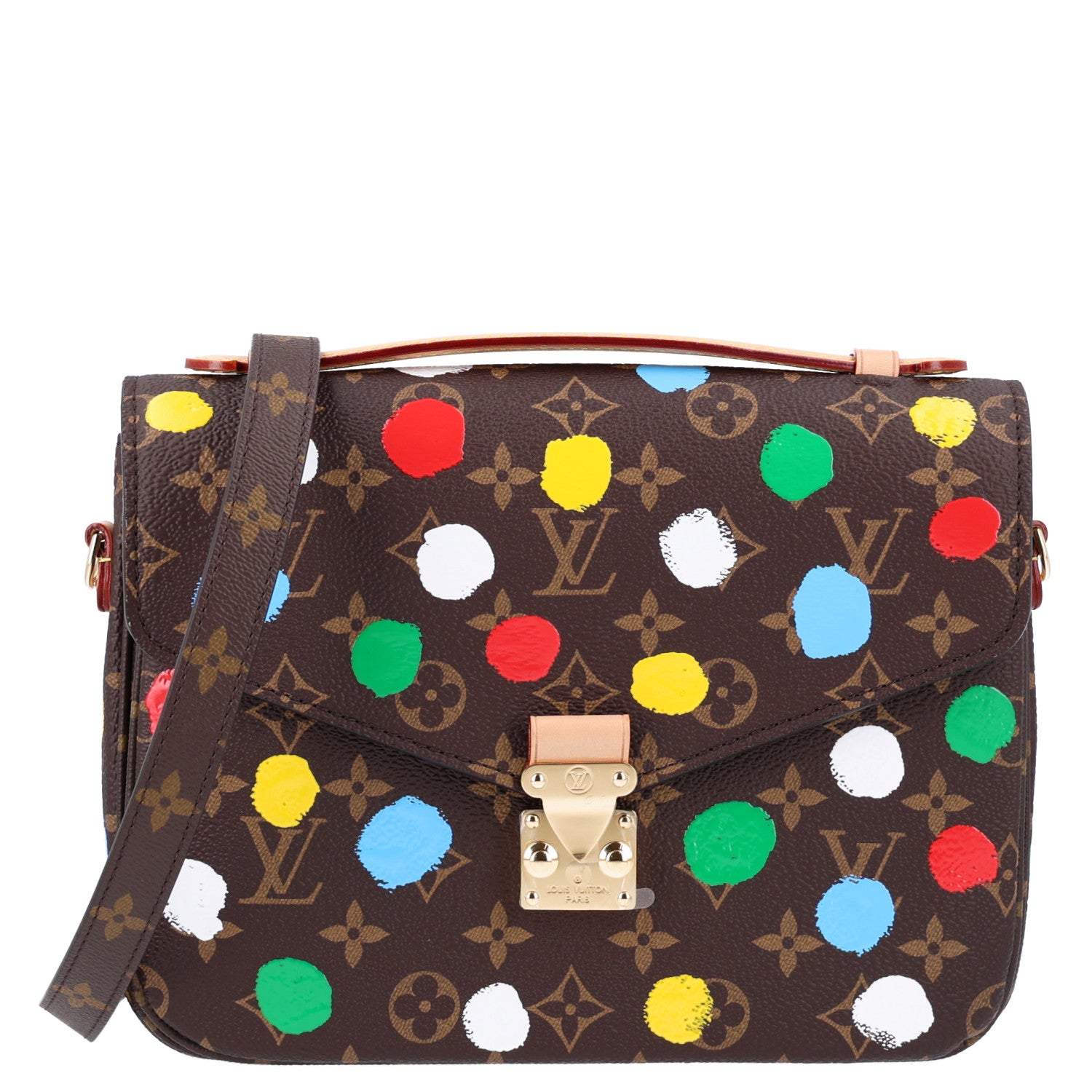 LV x YK Monogram Painted Dots Pochette Metis