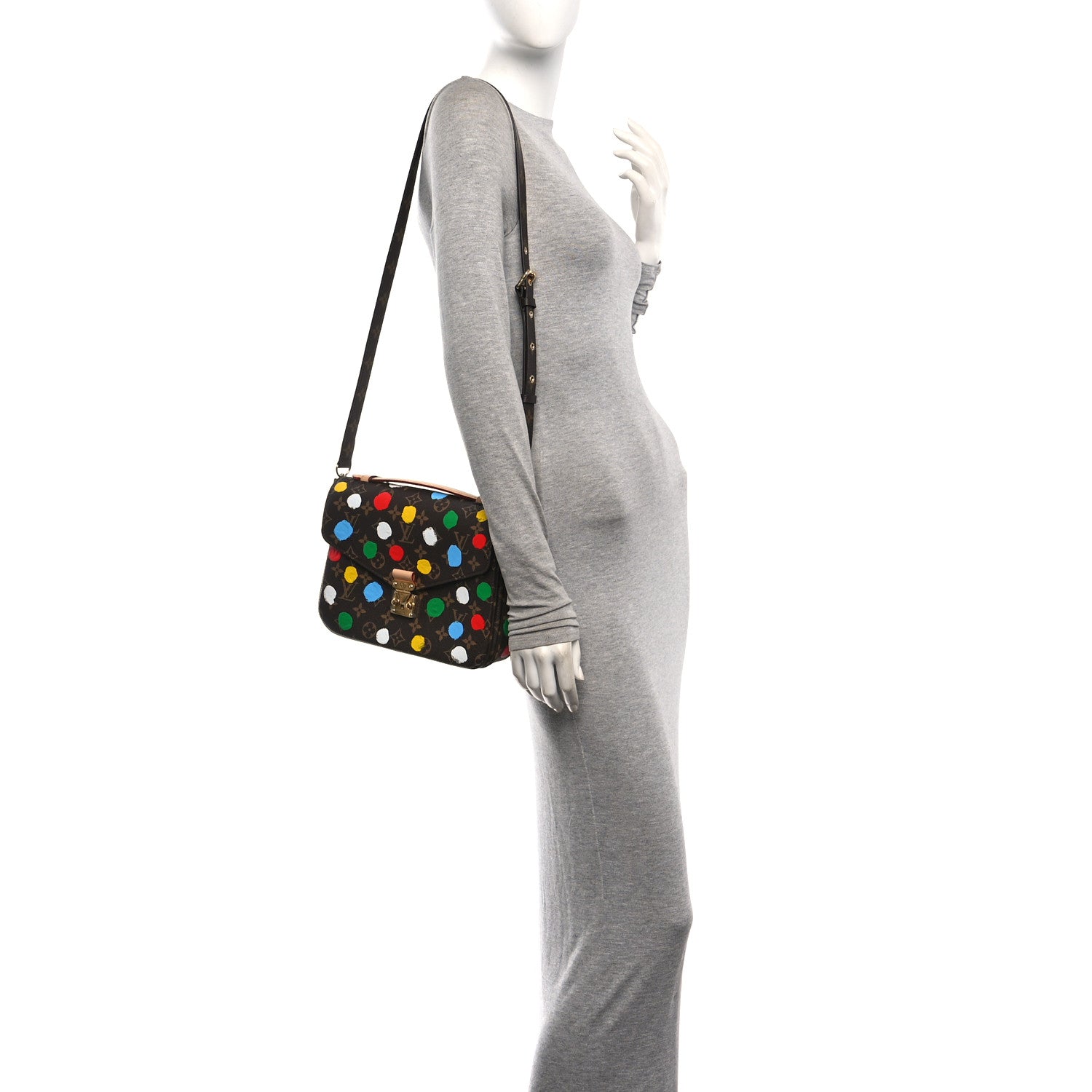 LV x YK Monogram Painted Dots Pochette Metis — view 2