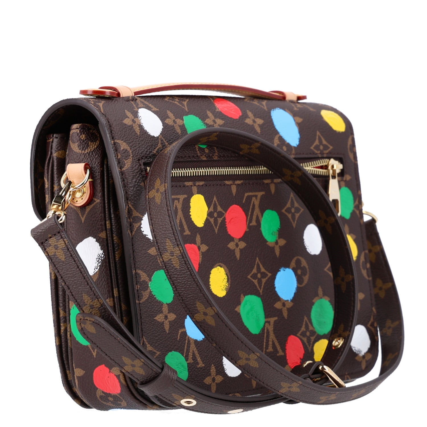 LV x YK Monogram Painted Dots Pochette Metis — view 4